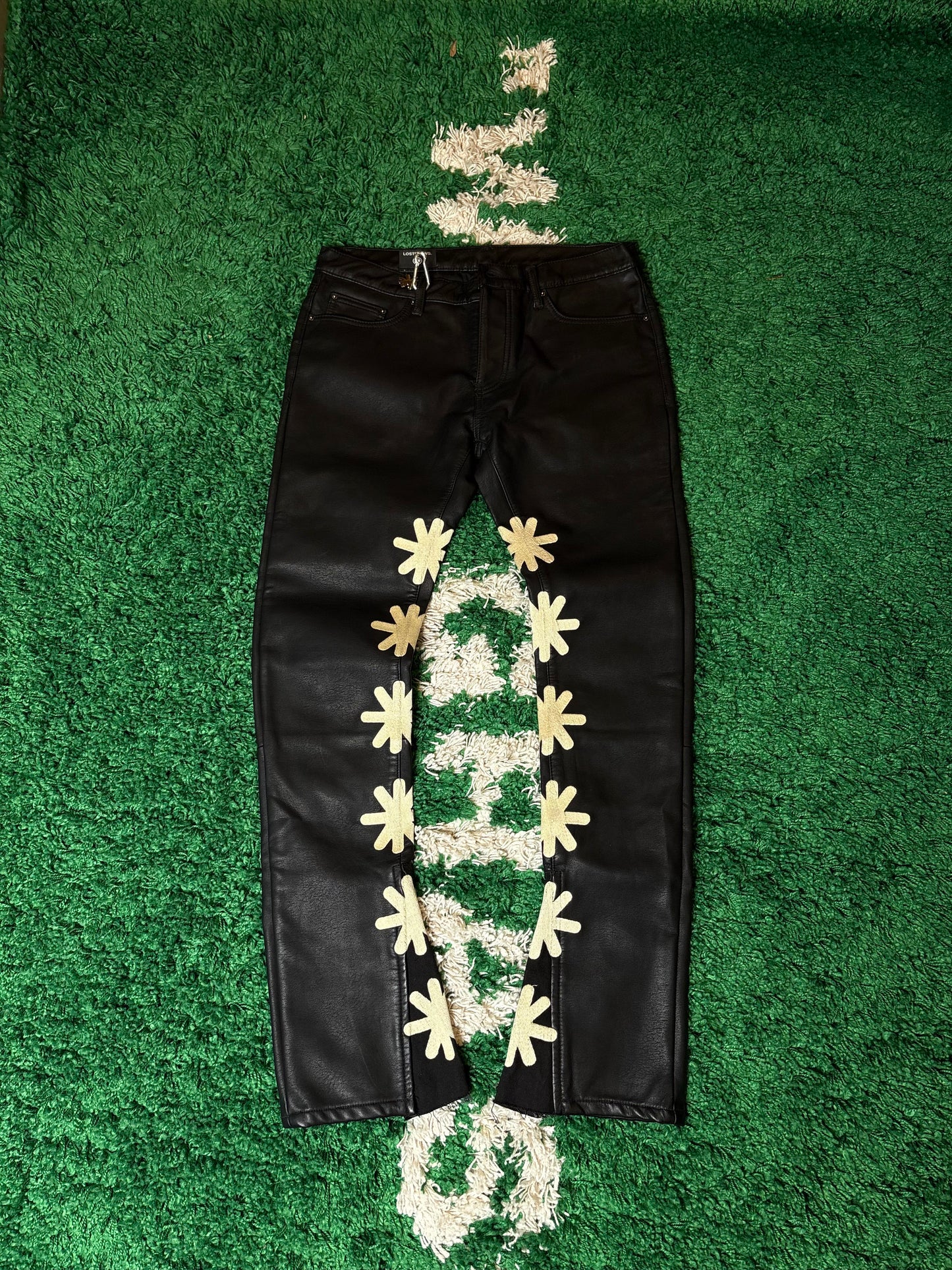 Lost Shadows Black Leather Pants Size 32