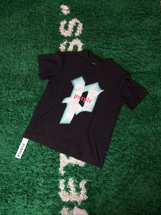 Purple Tee Black Size Medium