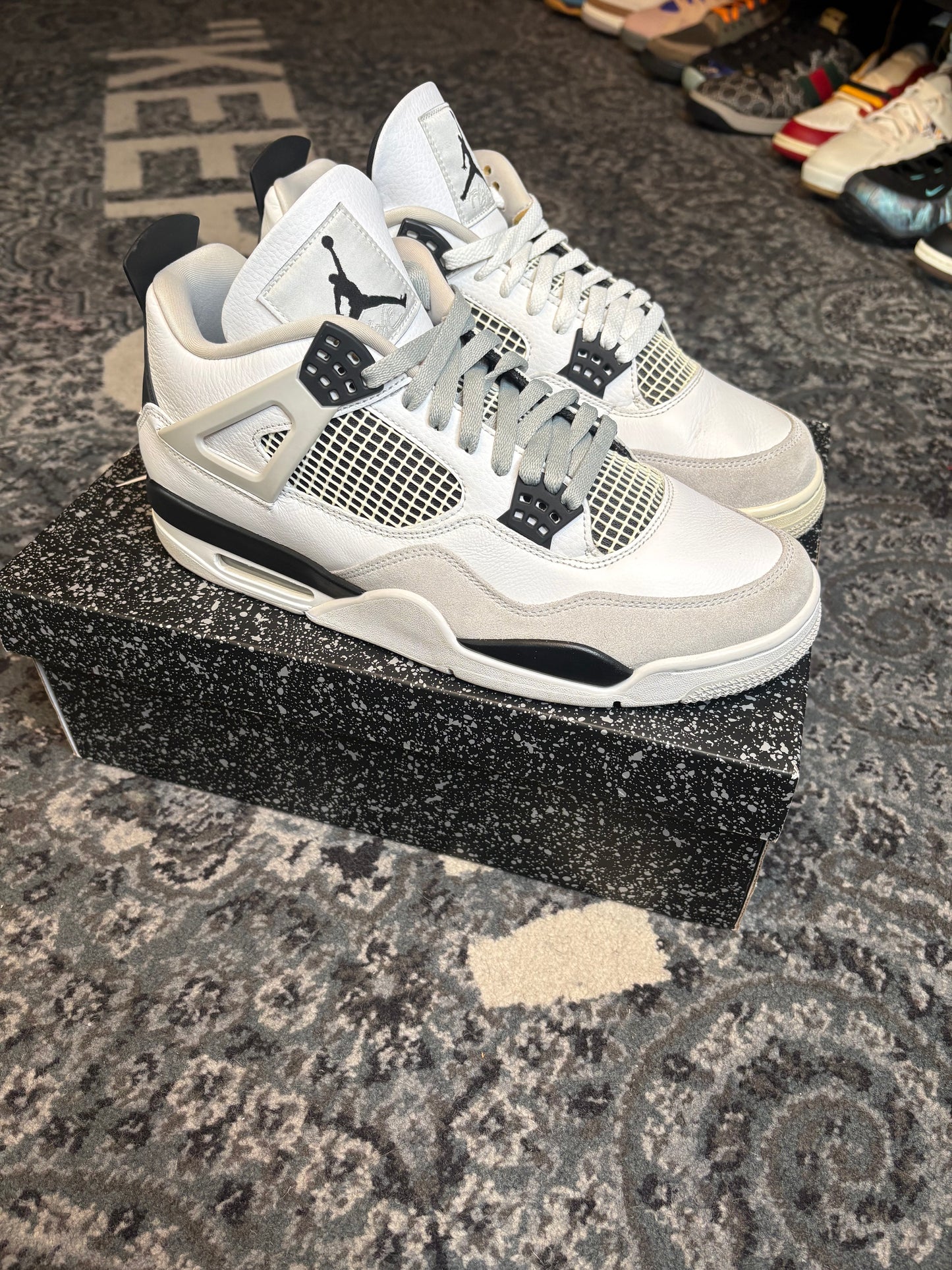 Jordan 4 Retro “Military Black” Clean Og Size 12