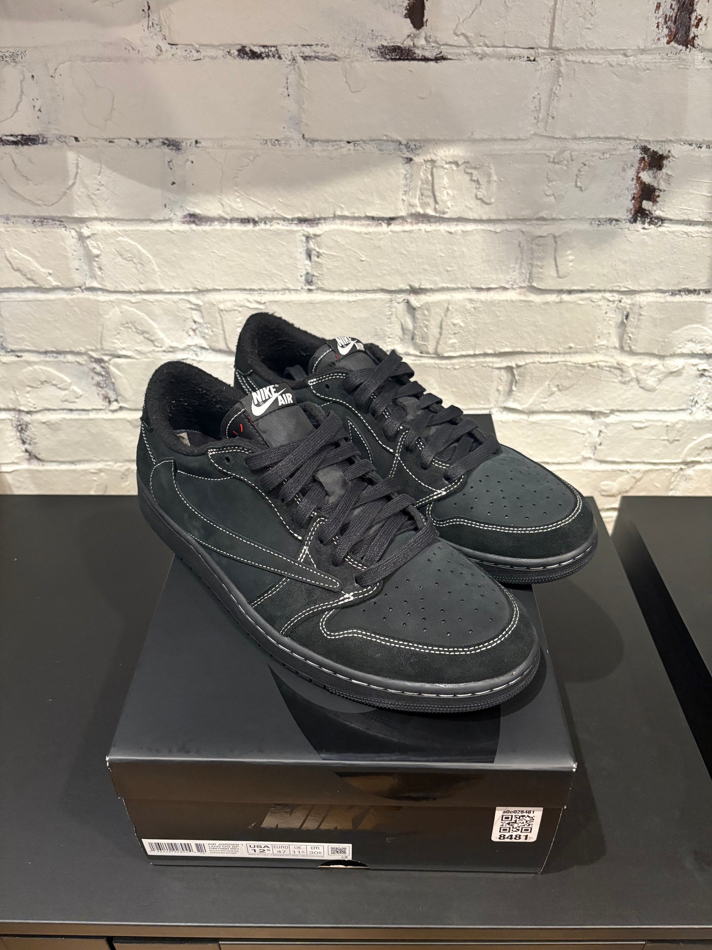 Jordan 1 Retro Low Travis Scott Black Phantom PO OG ALL Size 12.5