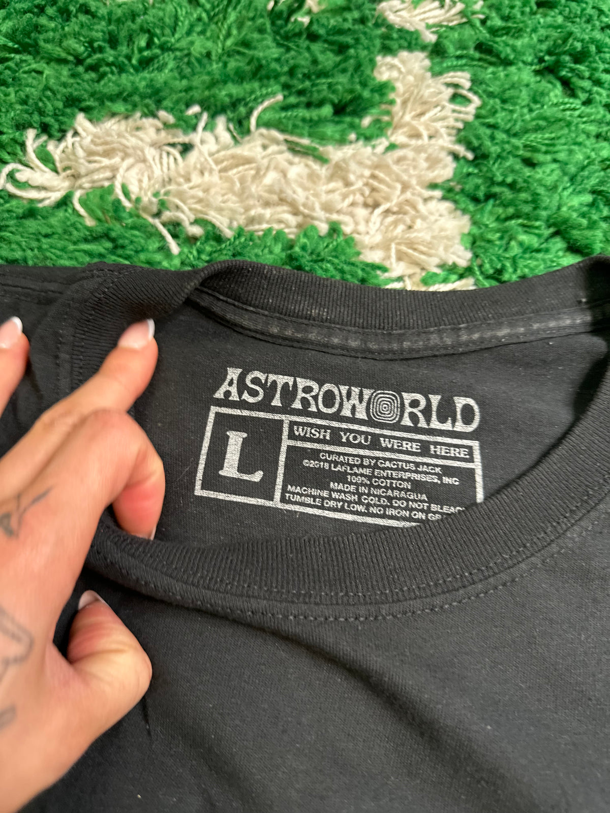 Astroworld Skeleton Tee Black Size Large