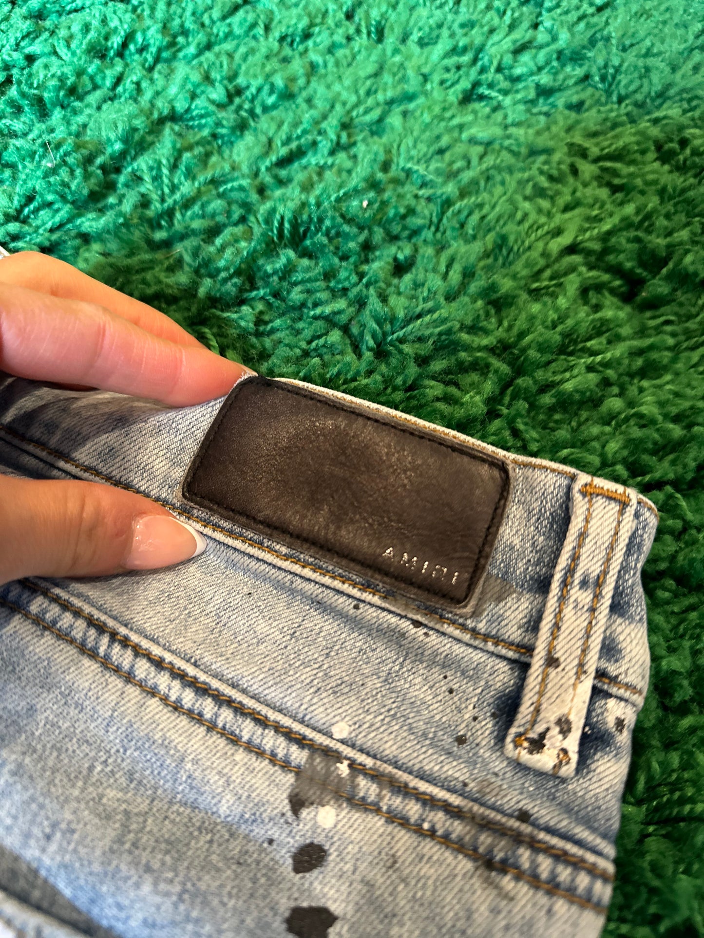 Amiri Jeans Light Wash Paint Size 34