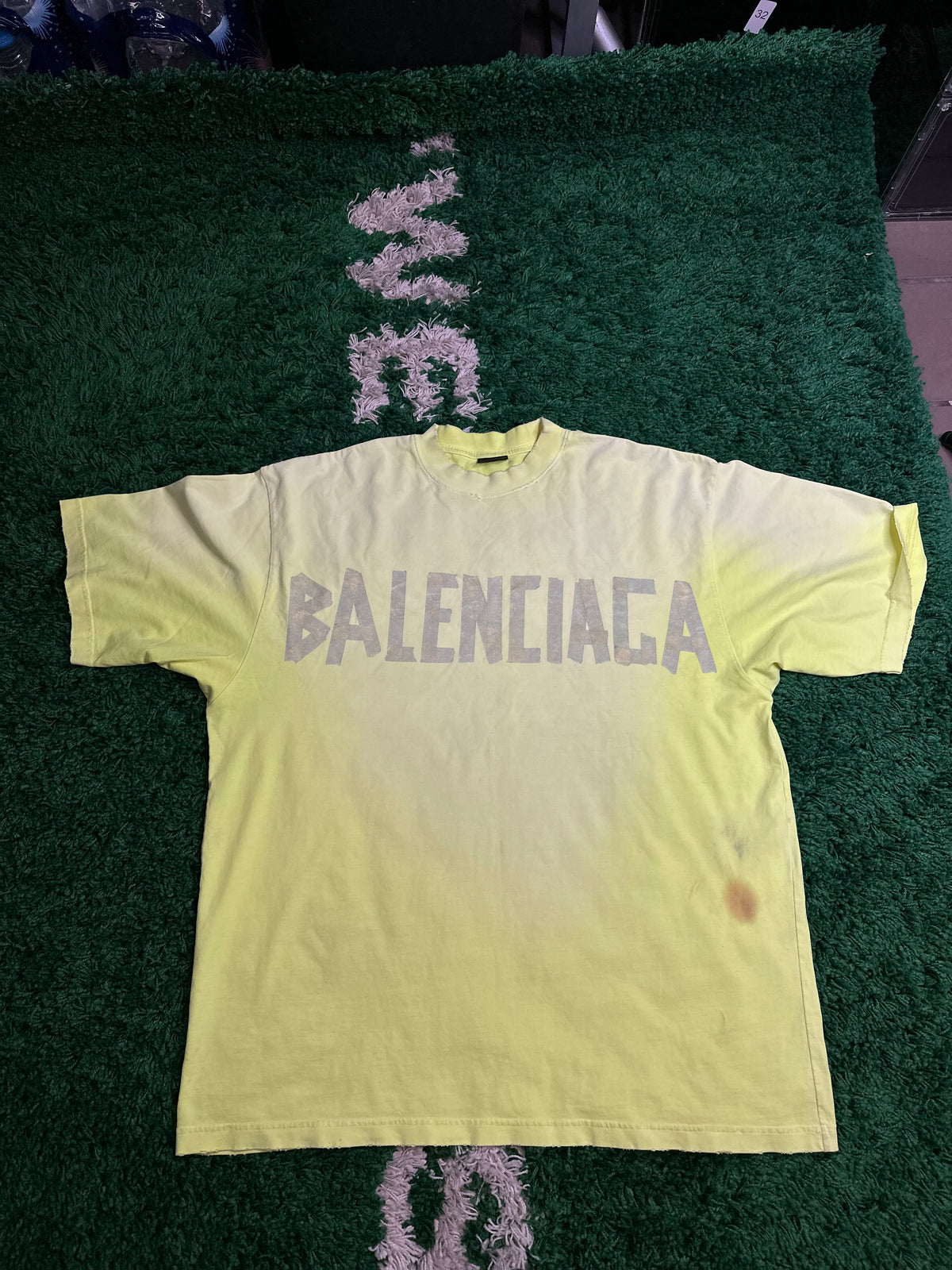 Balenciaga Yellow Tape Tee Size XL