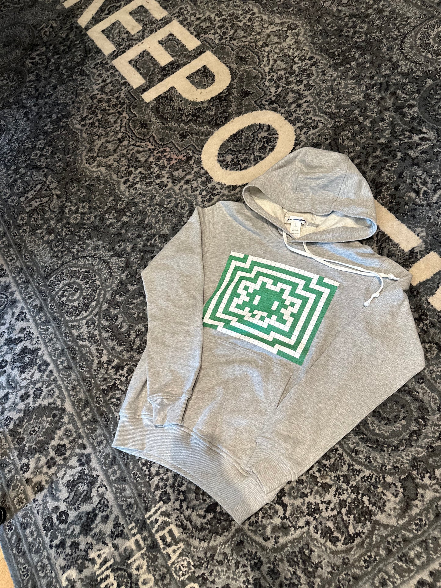 CDG Hoodie Gray Size Small