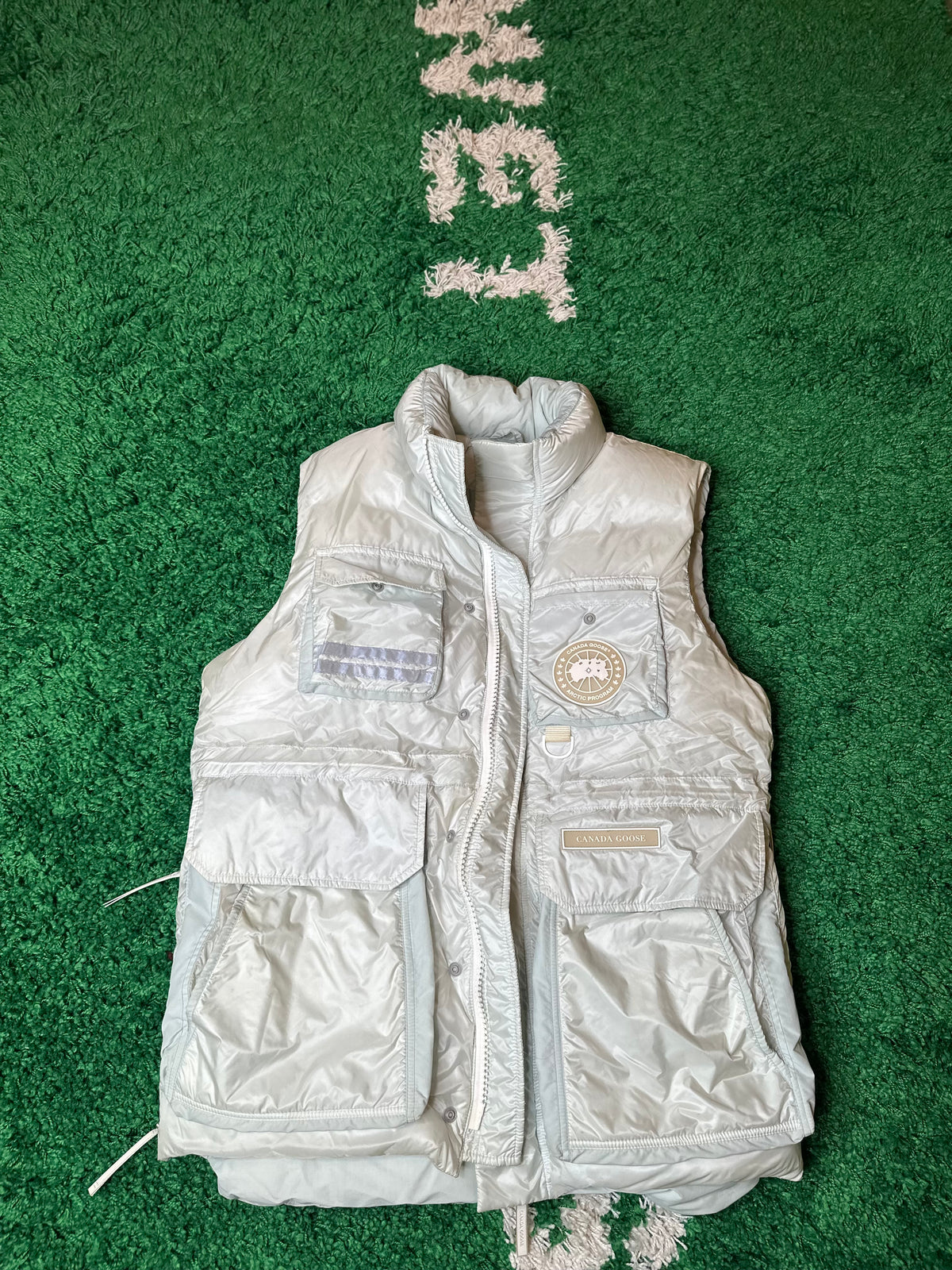 Canada Goose Blue Nylon Puffer Vest Size Small