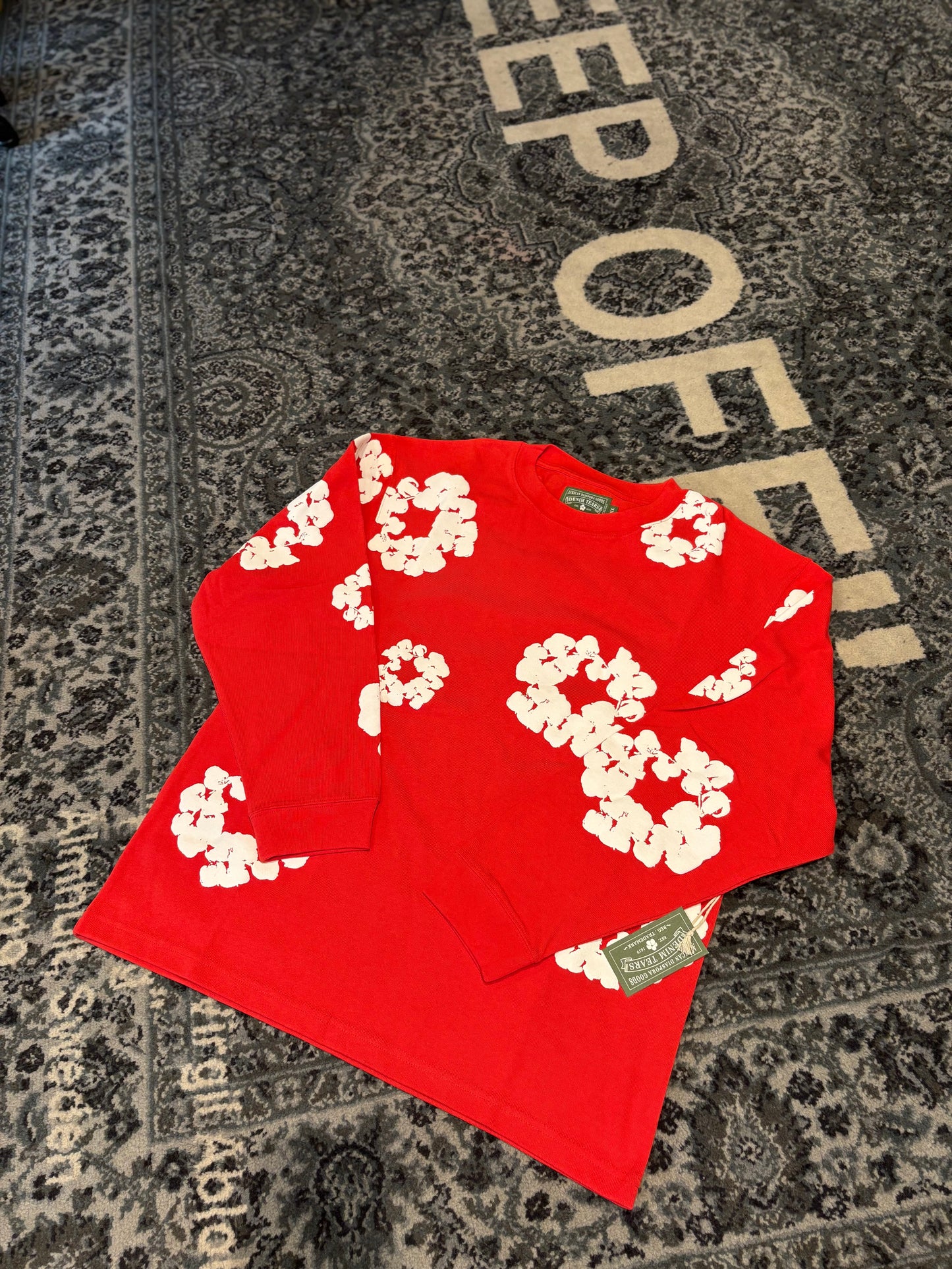 Denim Tears Red Long Sleeve DS Size XL