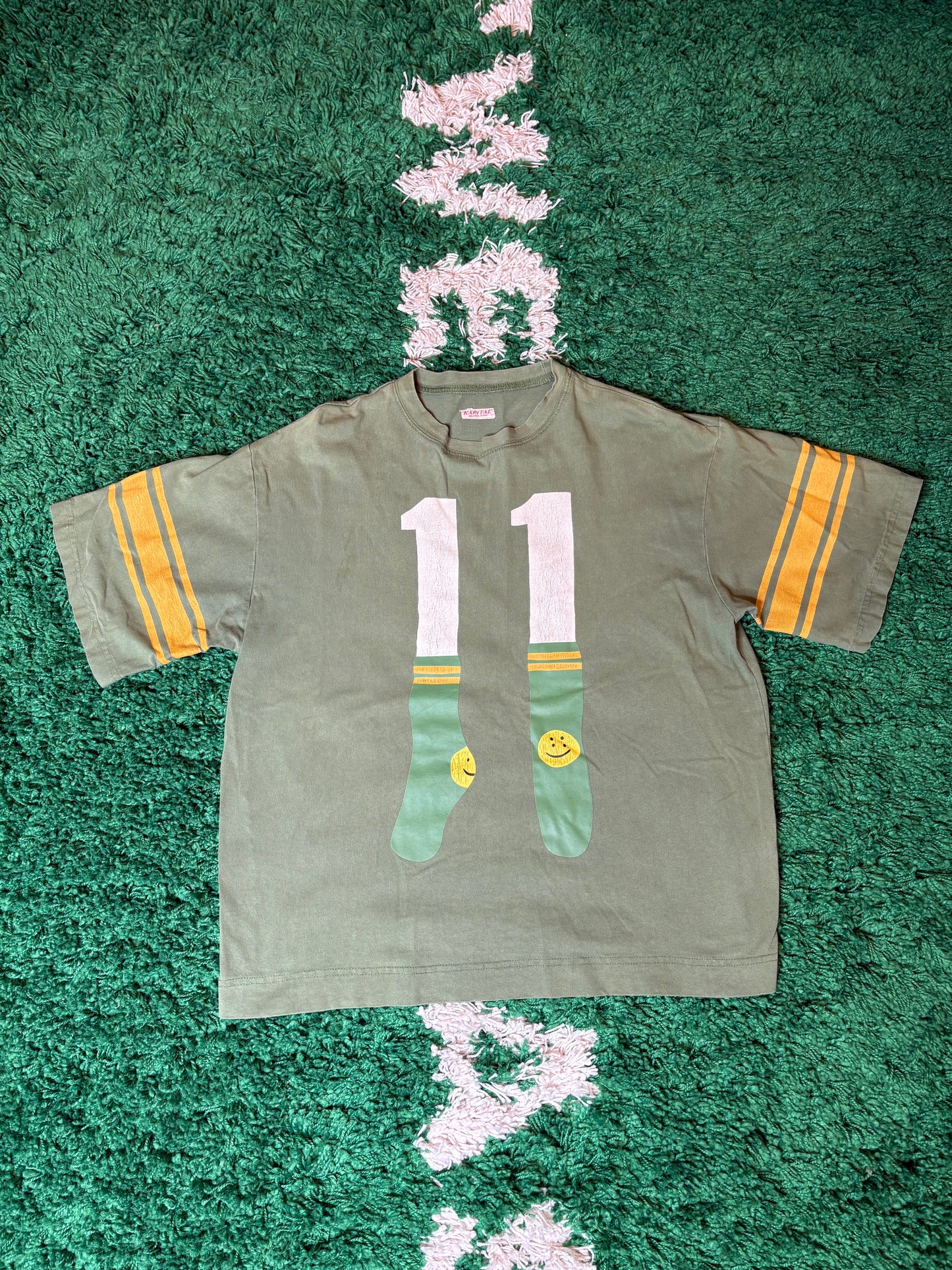 Kapital Green Socks Tee Size Medium
