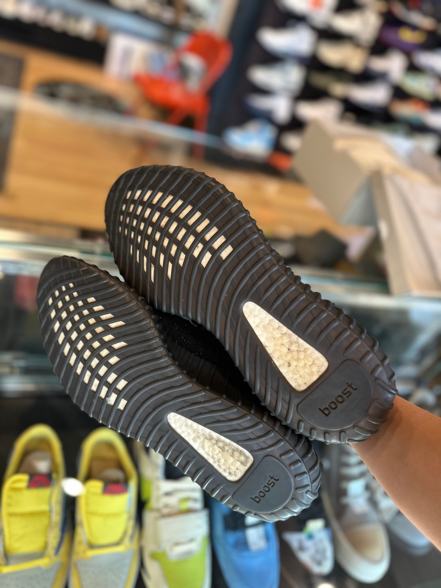 Yeezy 350 Boost Core Black Green Clean NB Size 13