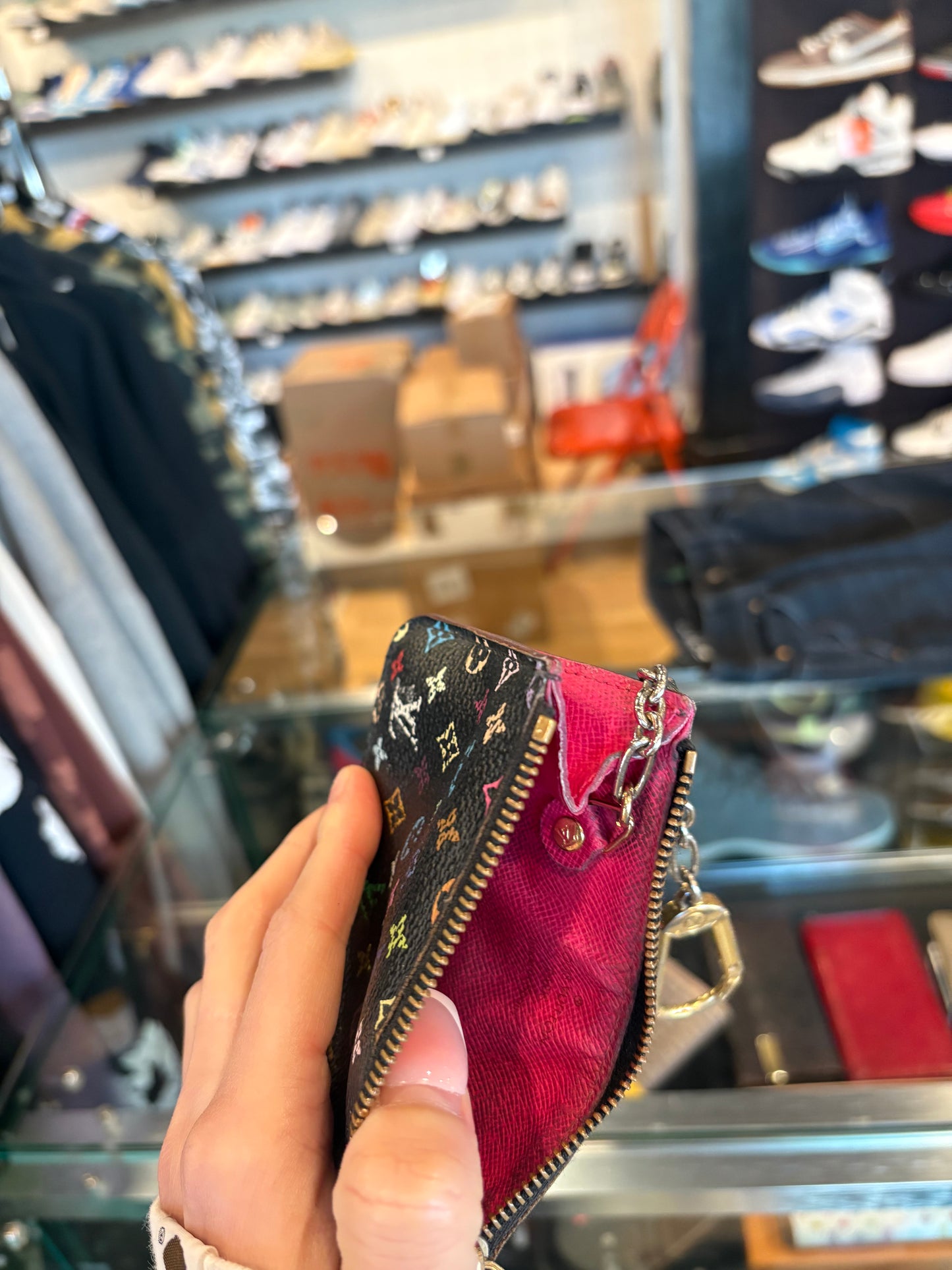 Louis Vuitton Black Murakami Chain Wallet