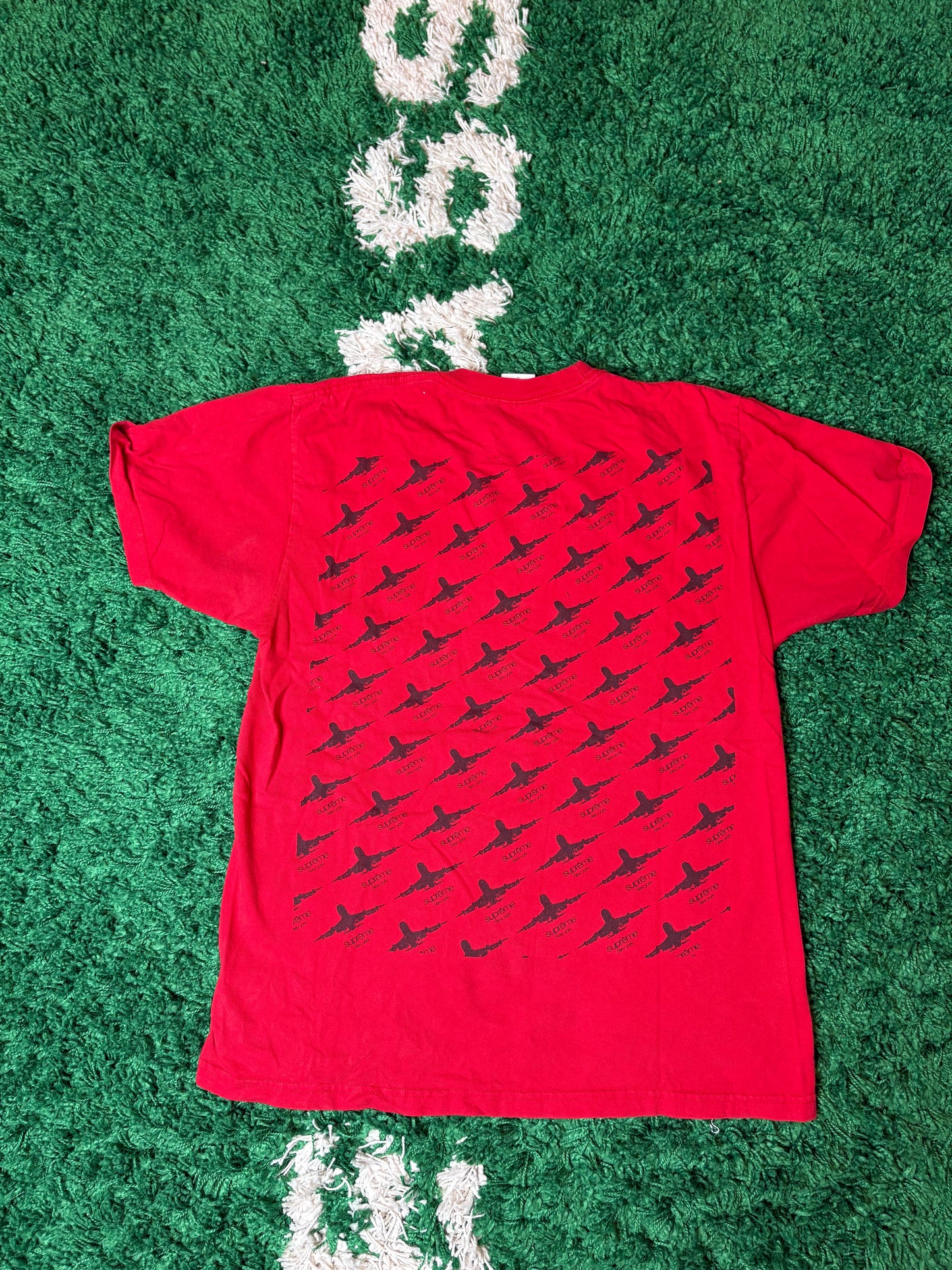 Supreme Planes Tee Red Size Large