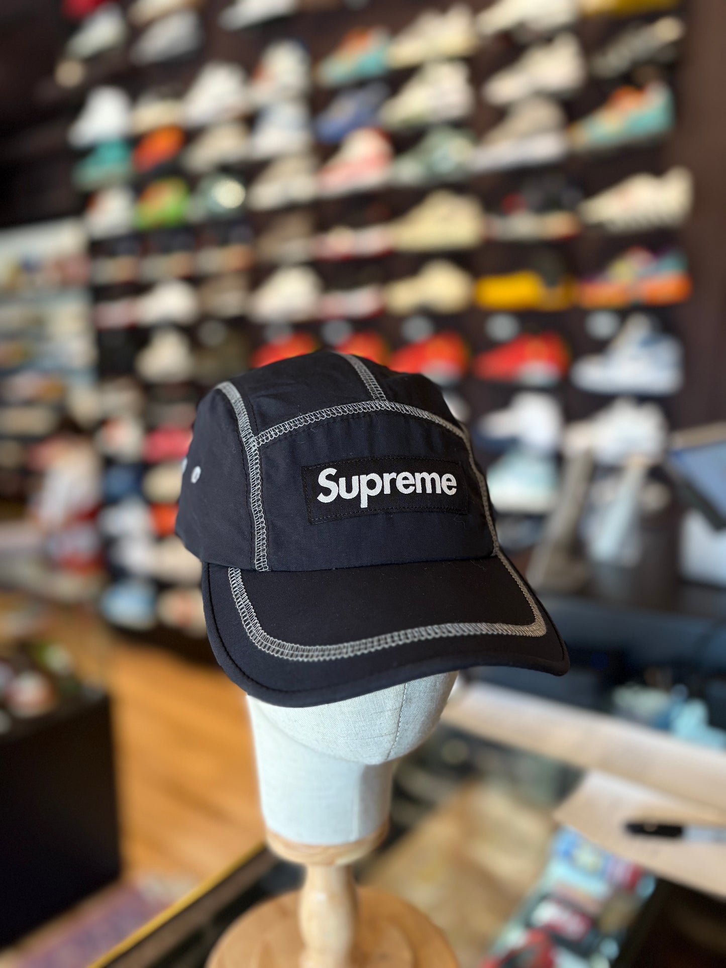 Supreme Black Compass Hat