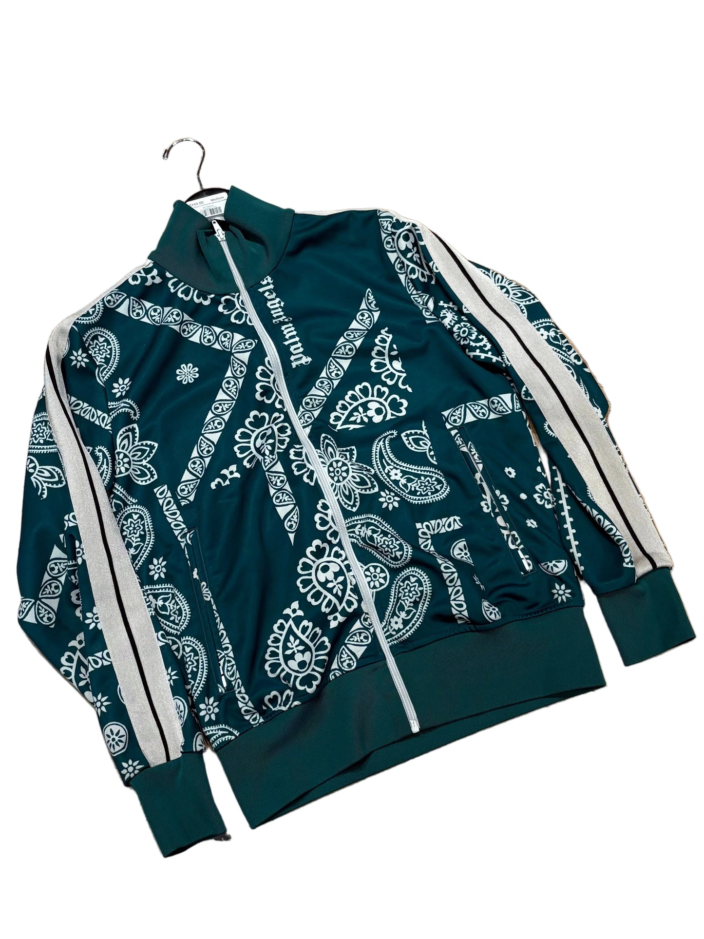 Palm Angels Green Paisley Track Jacket Size Medium