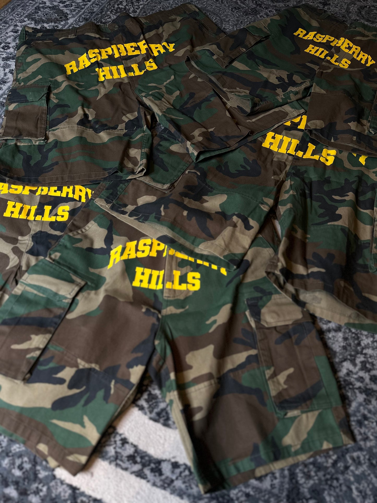 Raspberry Hills Camo Shorts