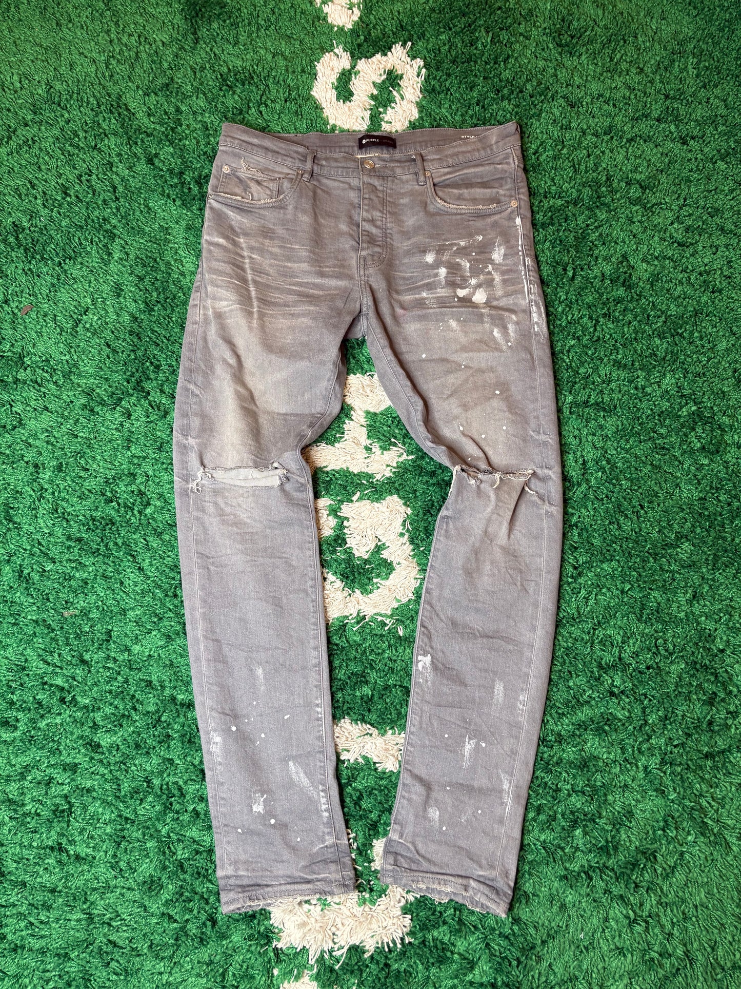 Purple Jeans Gray Size 34
