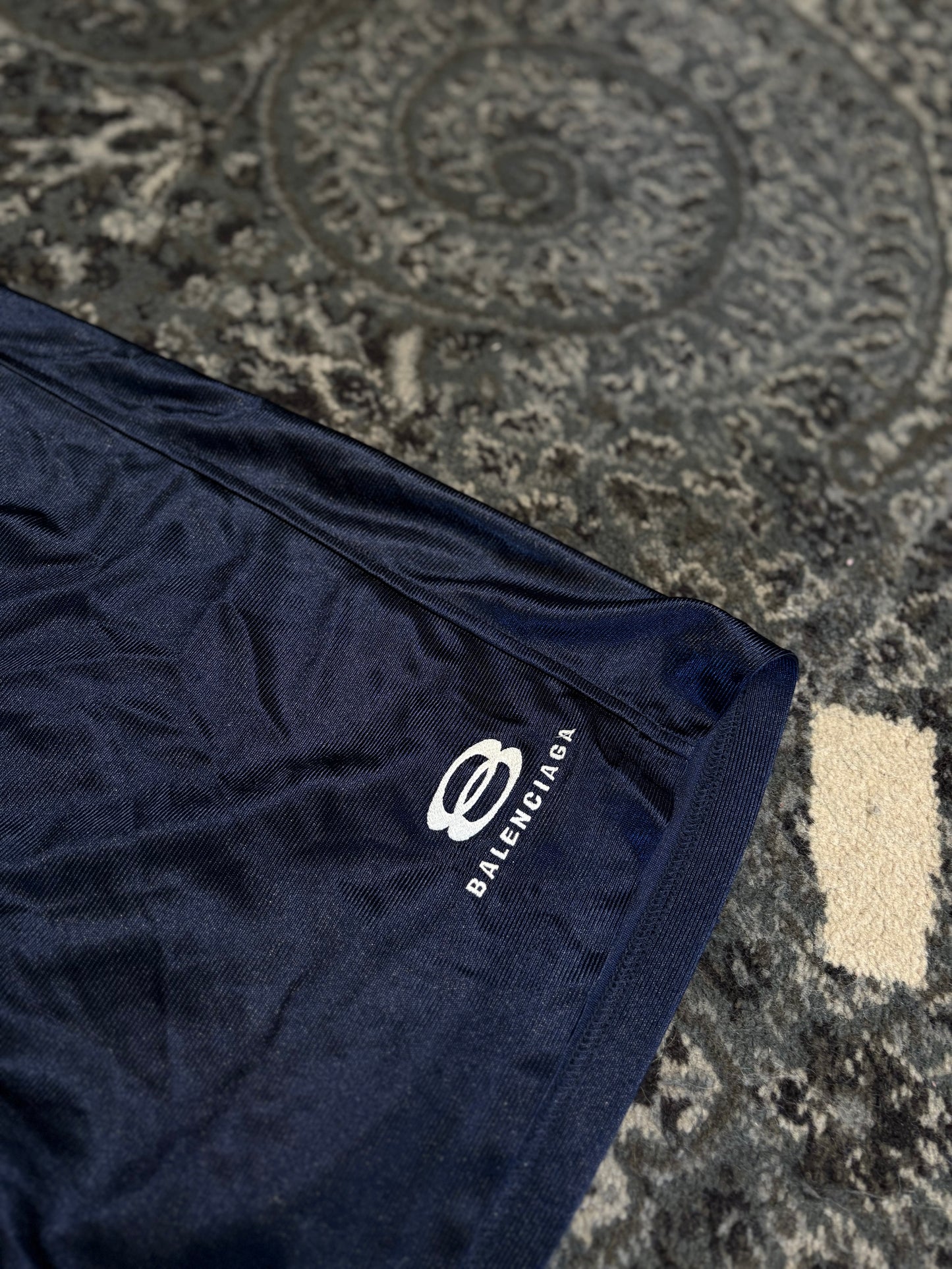 Balenciaga Navy Basketball Shorts Size XS