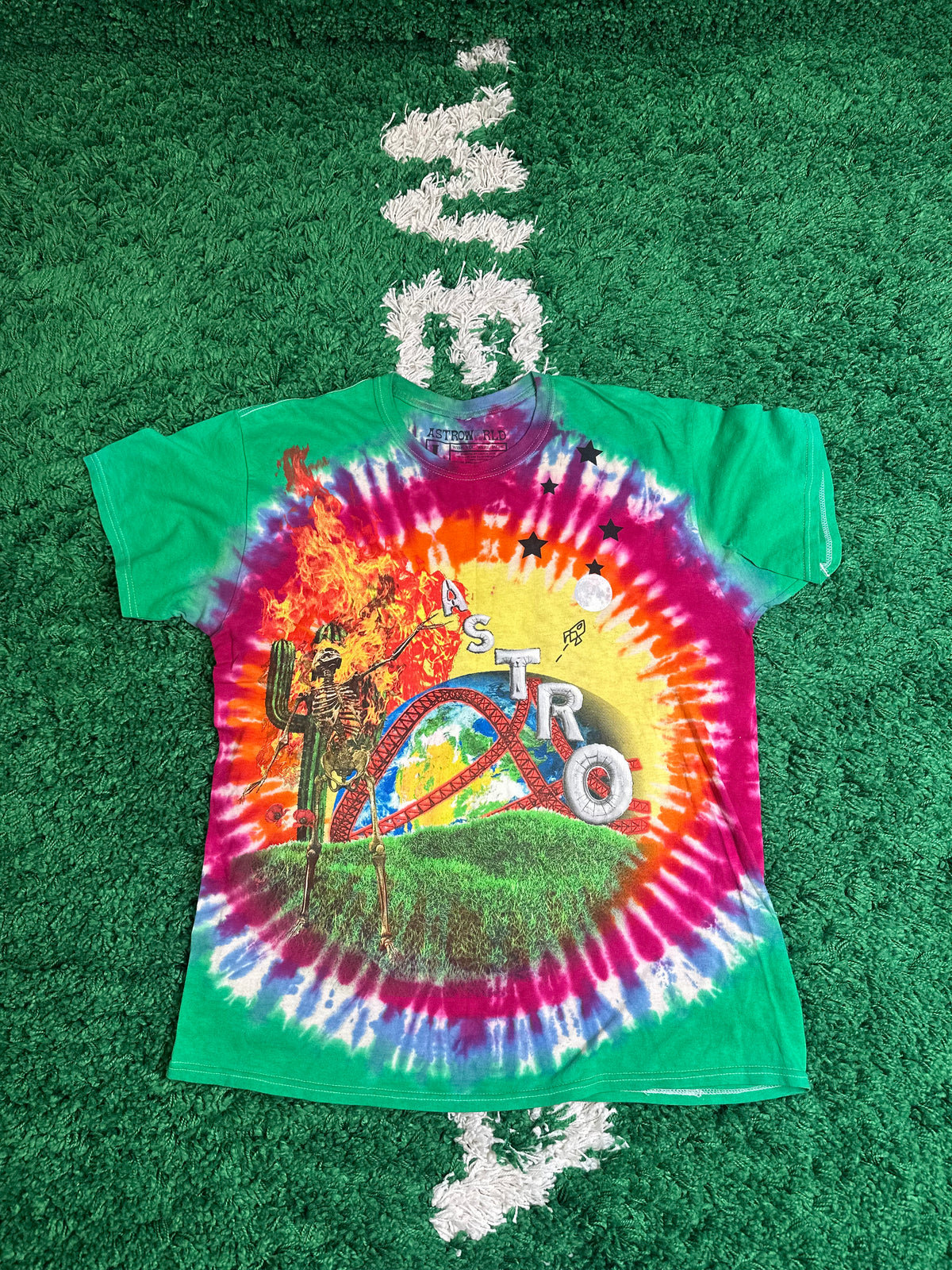 Astroworld Tie Dye Tee Size Large