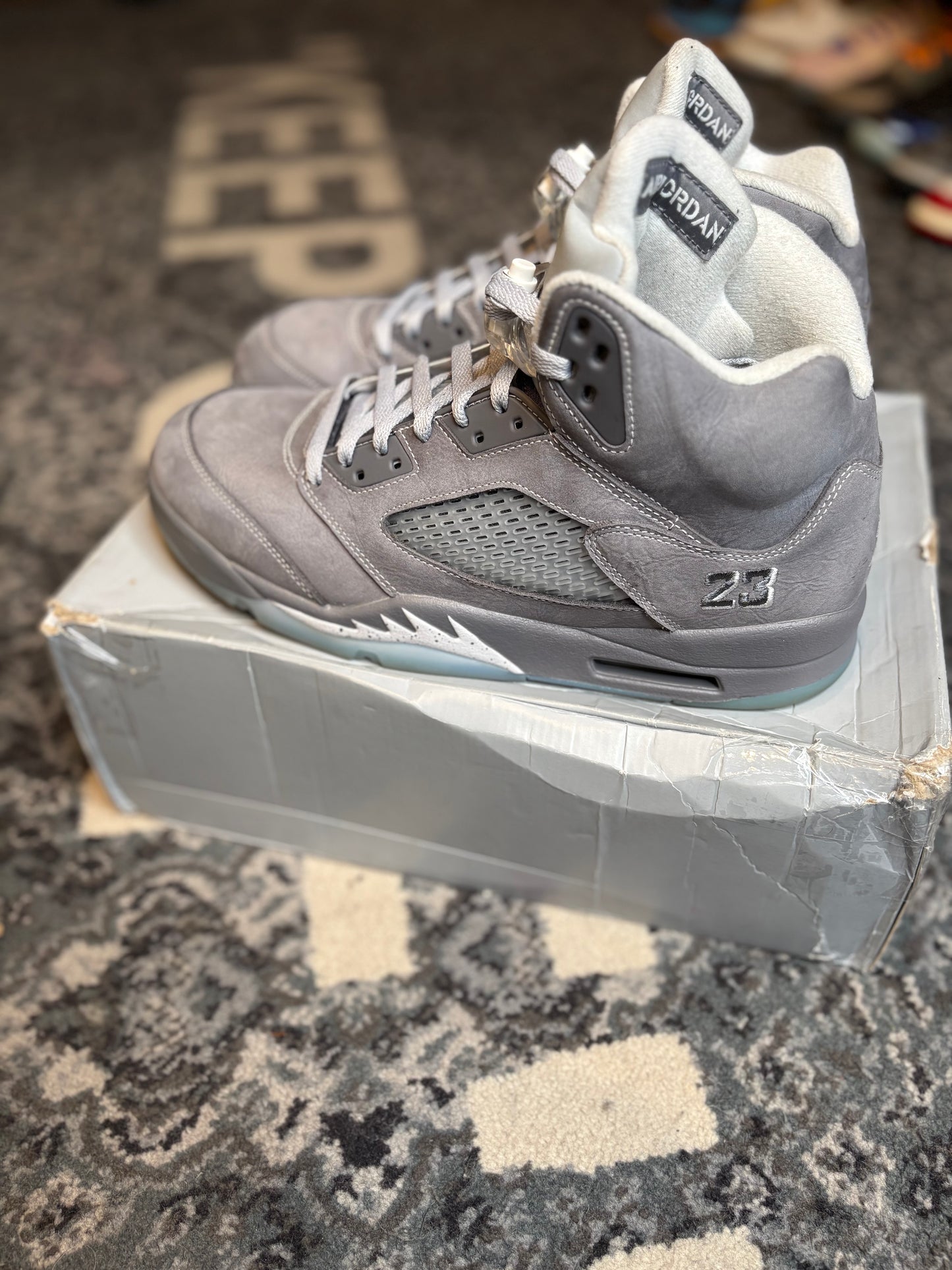 Jordan 5 Retro “Wolf Grey” Clean Og Size 12