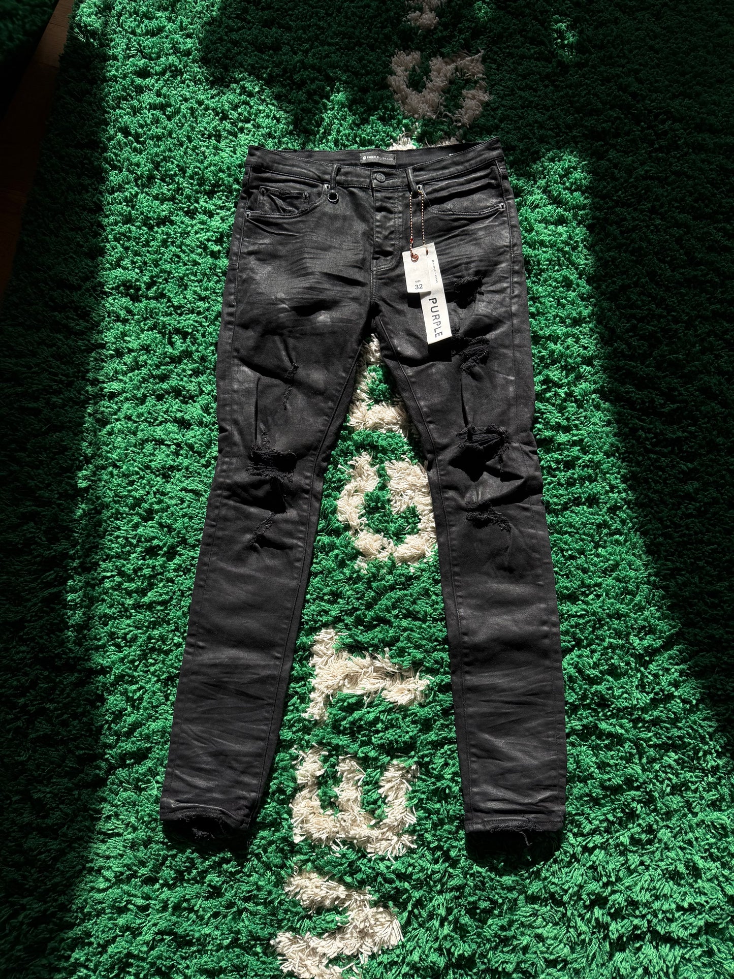 Purple Jeans Black Resin Size 32