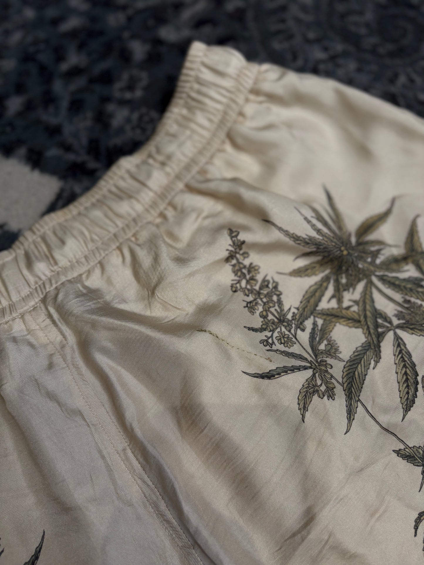 Amiri Silk Floral Shorts Size XL