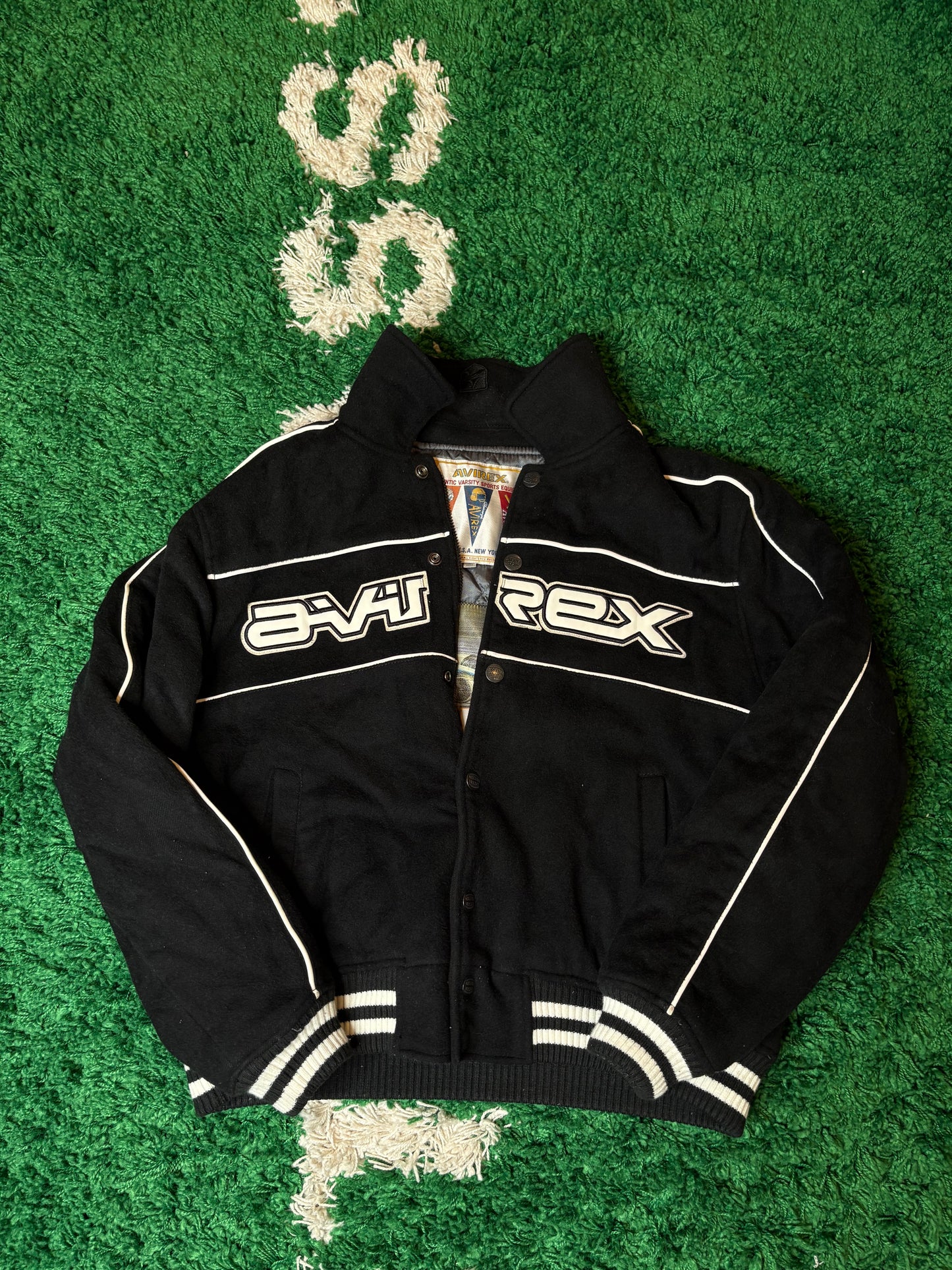 Avirex Bomber Jacket Black Size Medium