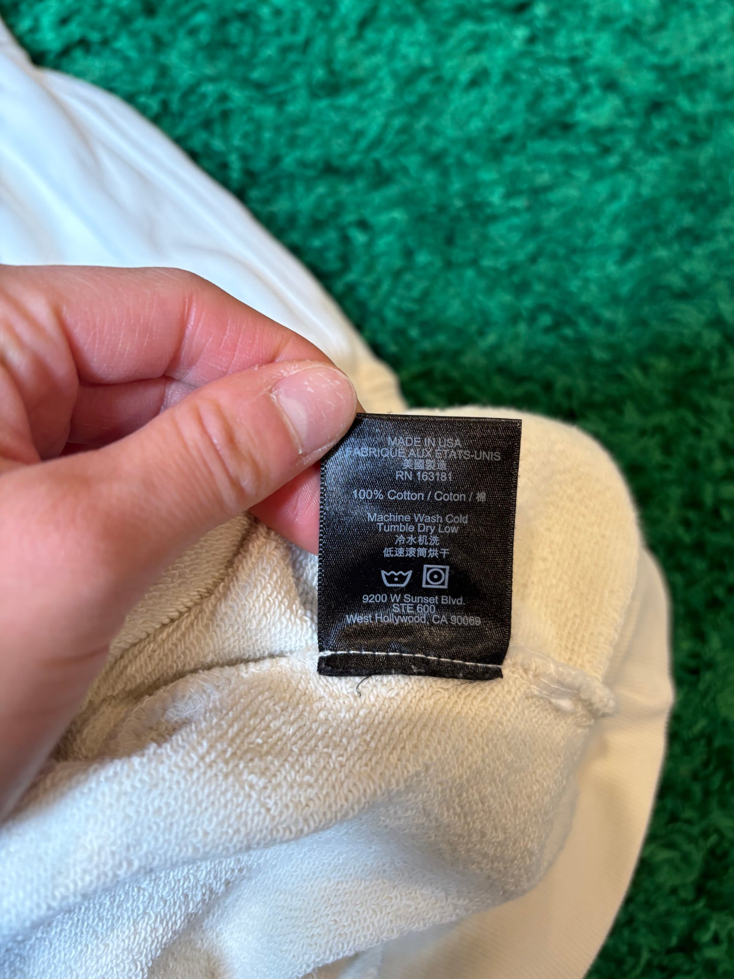 Rhude Hoodie Cream Size Medium
