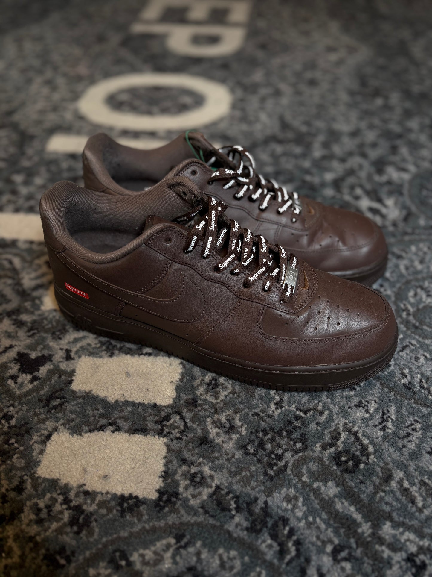 Nike X Supreme Air Force 1 “Brown” PO NB SIZE 12