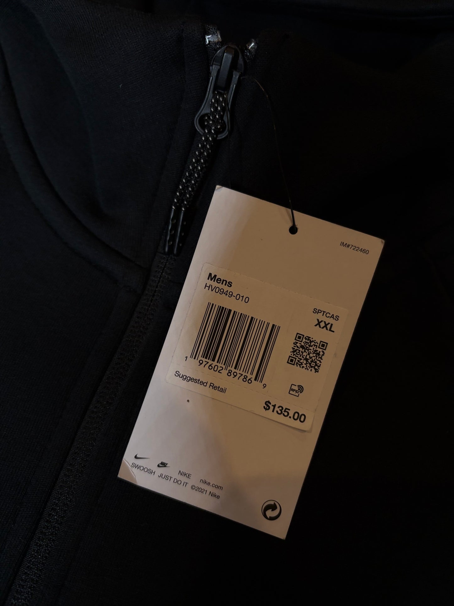Nike Tech Zip Jacket Black DS Size XXL