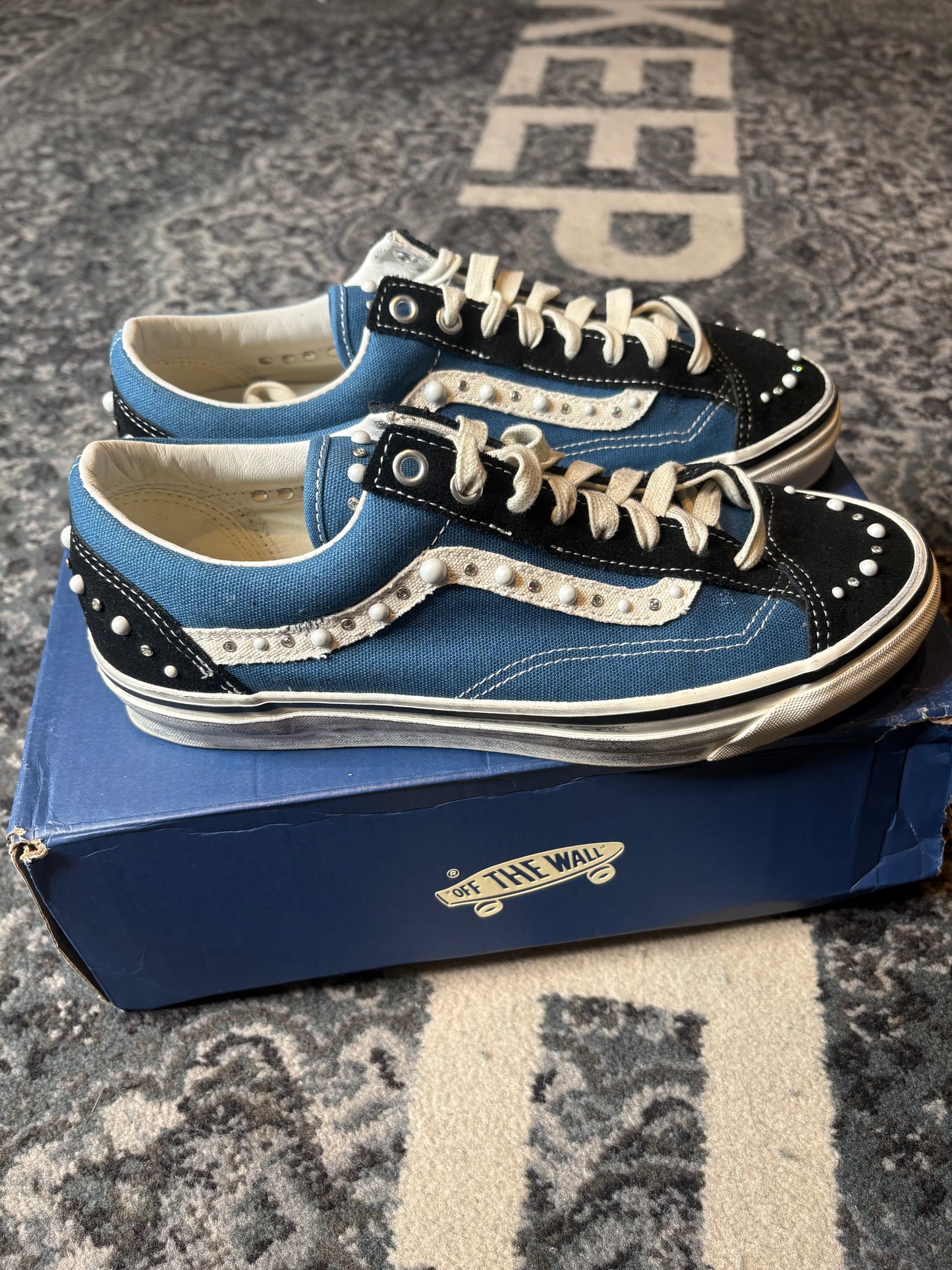 Vans Lx Old Skool 36 “Pearlized Pack Black Navy” Clean Og Size 9.5