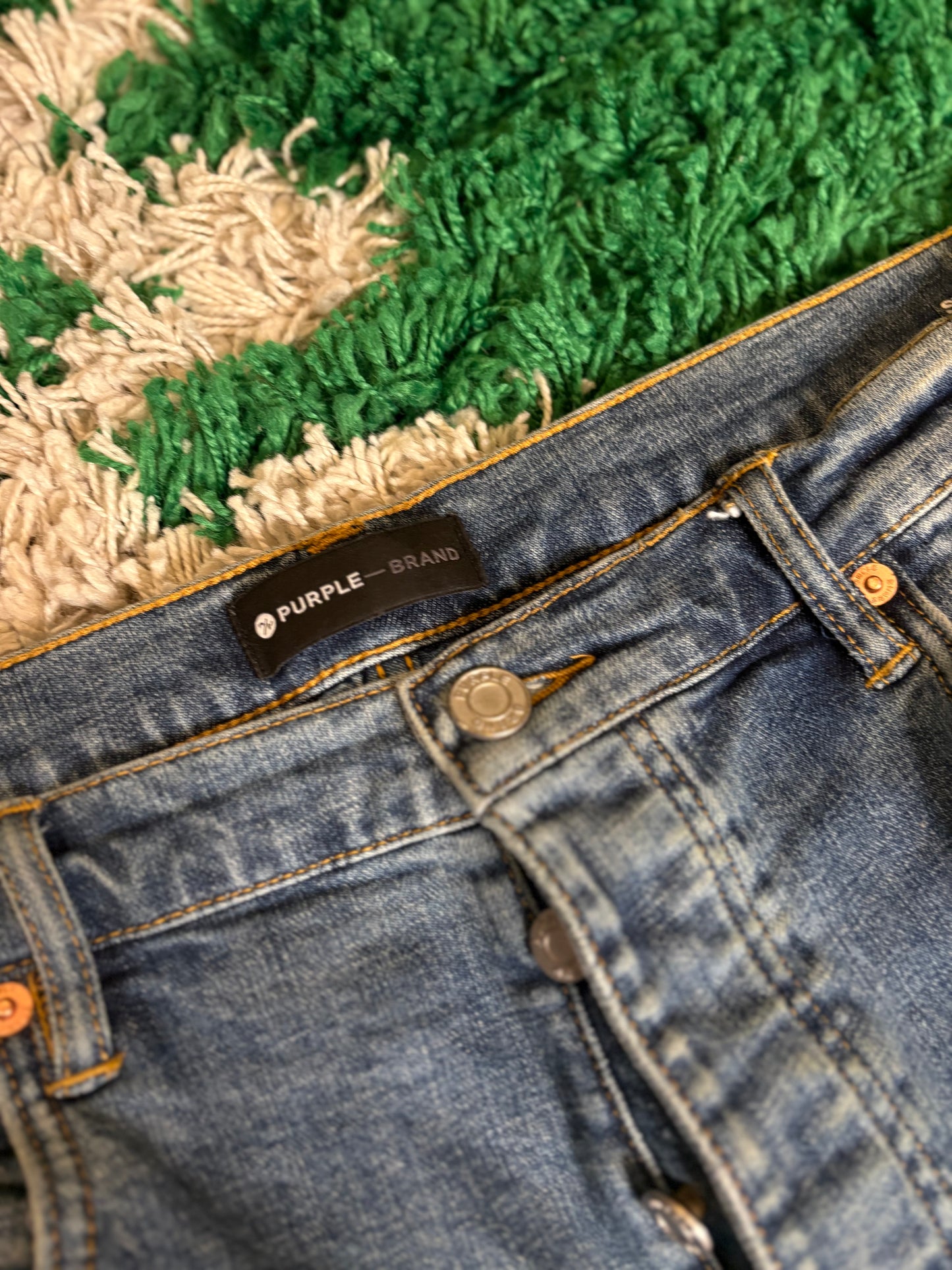 Purple Jeans Light Wash Paint Size 40