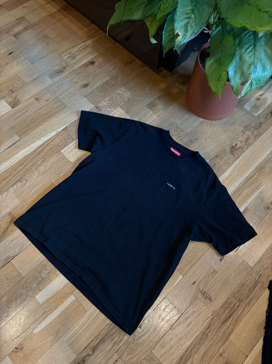 Supreme Black Pocket Logo Tee Size XL