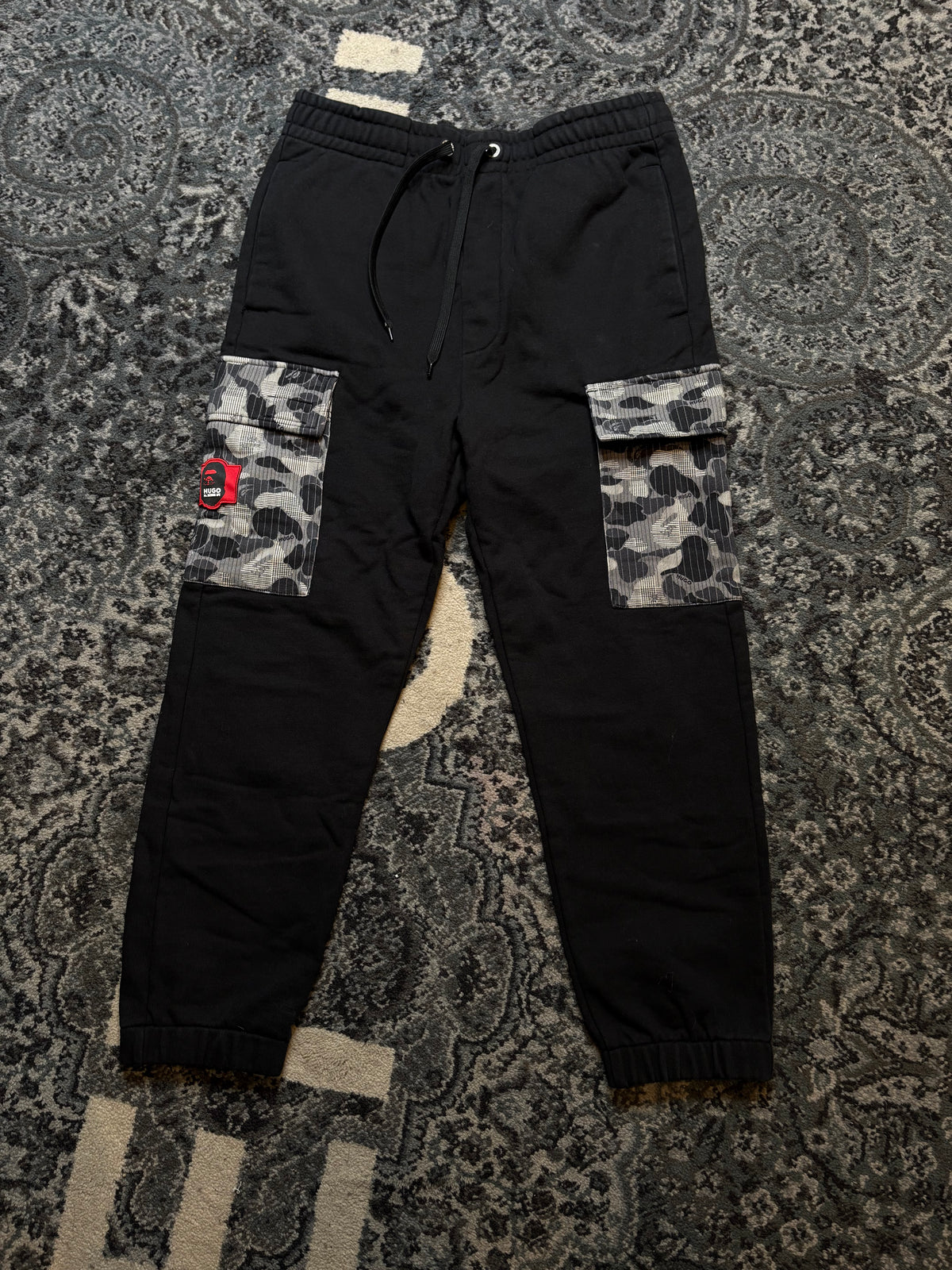 Bape x Hugo Camo Sweatpants Black Size Large