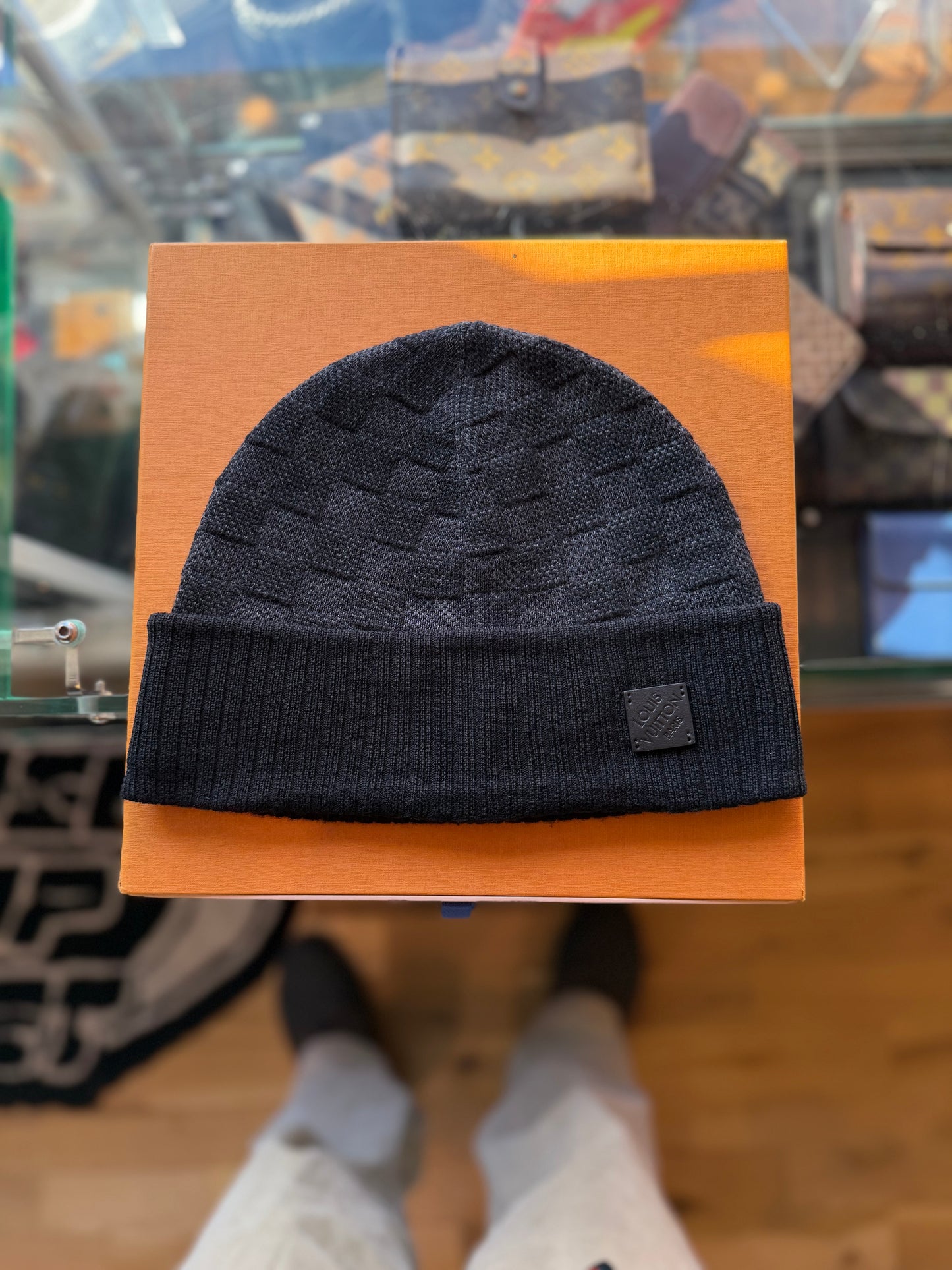 Louis Vuitton Néo Petit Damier Beanie ‘anthracite grey’
