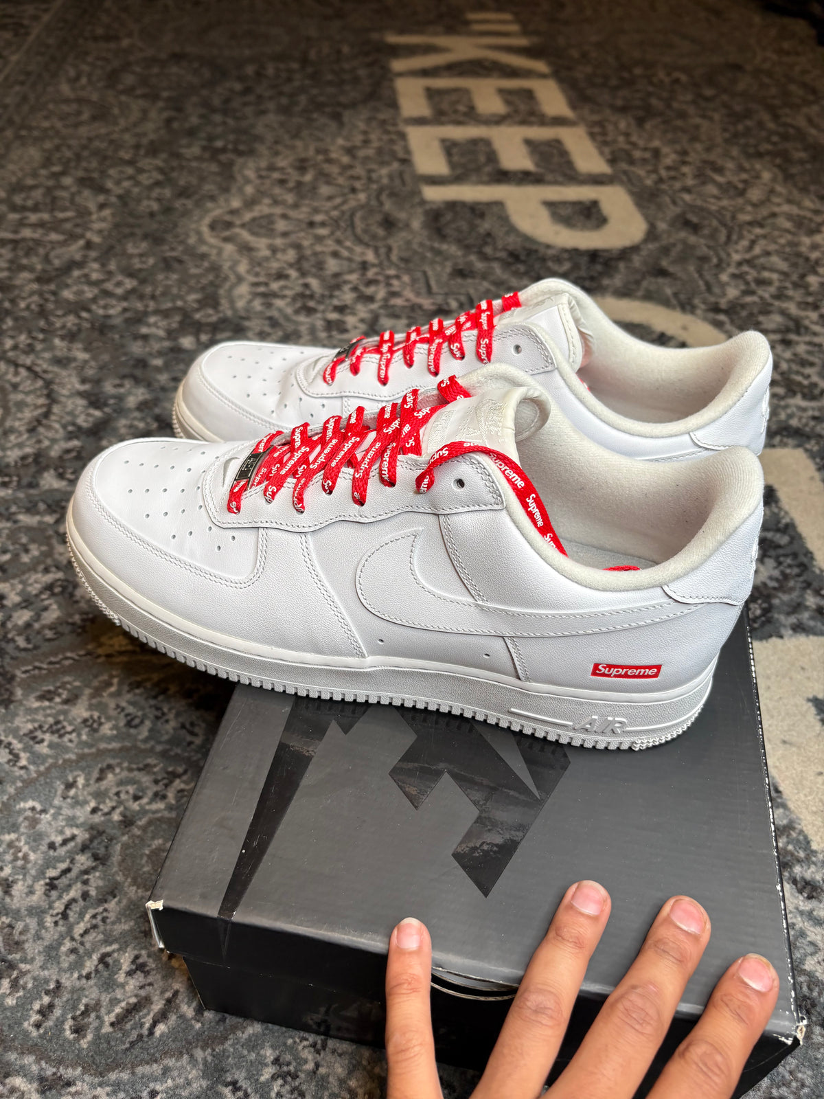 Nike Air Force 1 “White Supreme” Po Og Size 12
