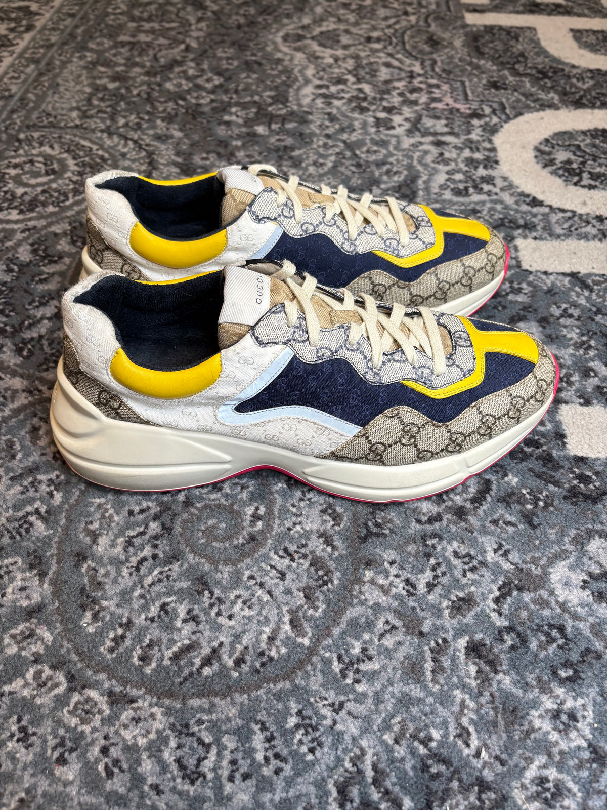 Gucci GG Rhyton “Beige White Yellow” Clean Nb Size 12 (46 EU)