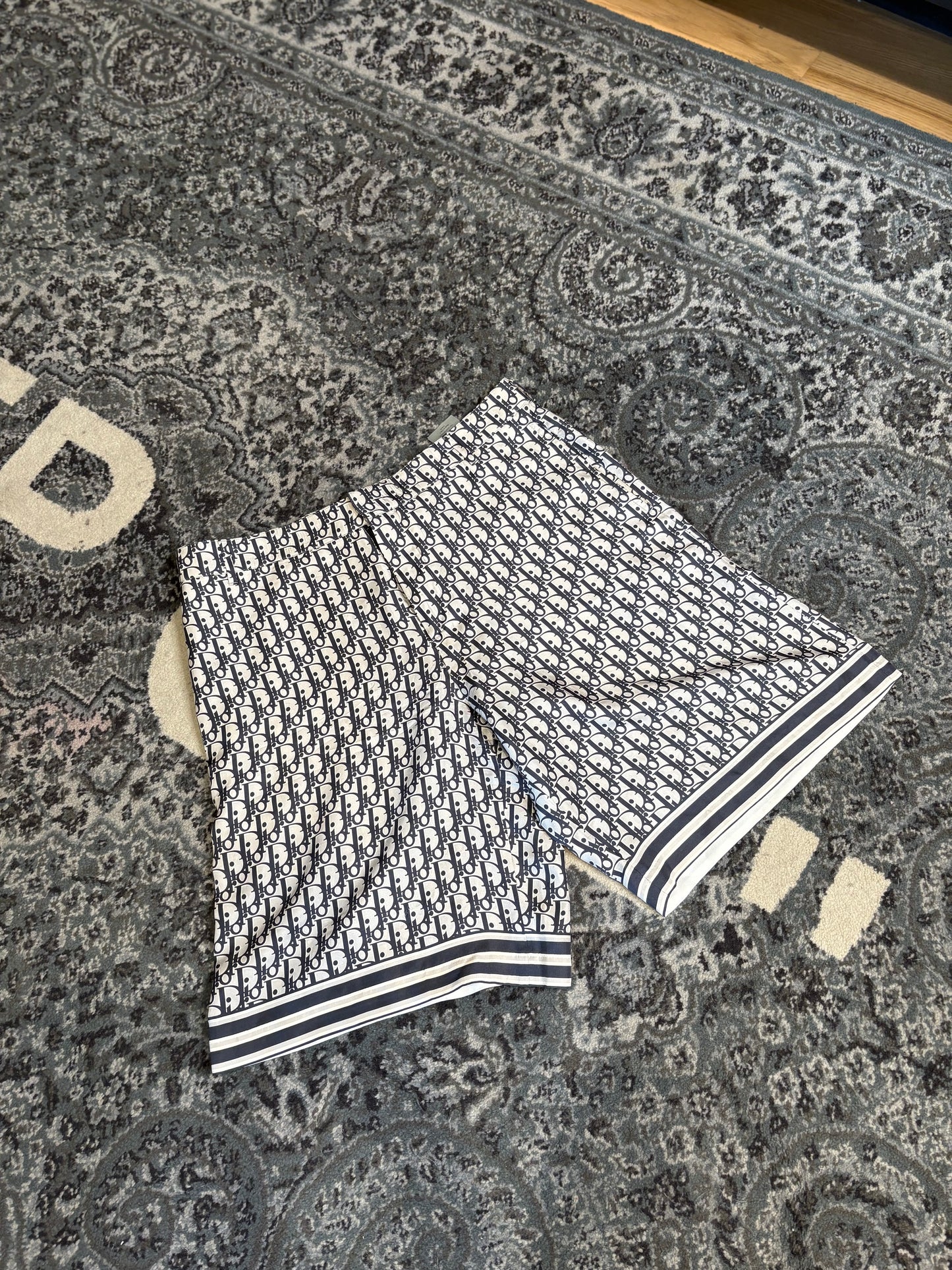 Dior Silk Monogram Shorts Size 52