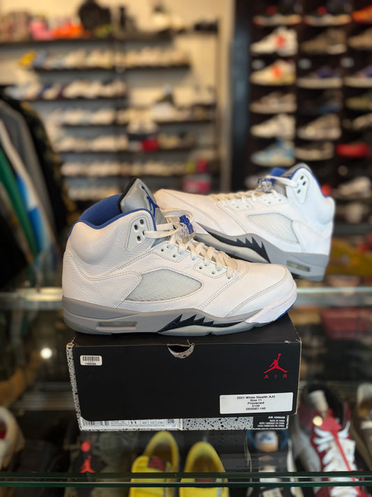 Air Jordan 5 Retro White Stealth PO Size 11