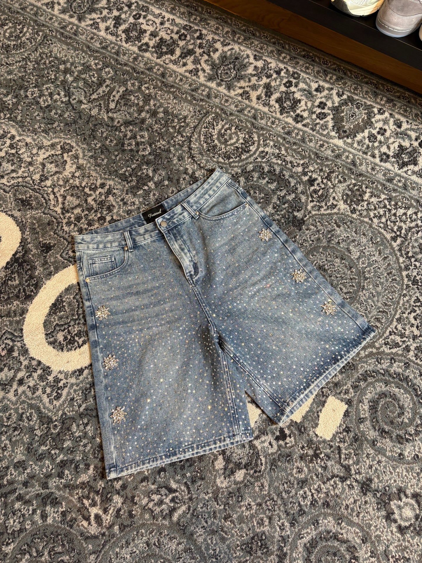 Fraternal Rhinestone Jorts Size 32