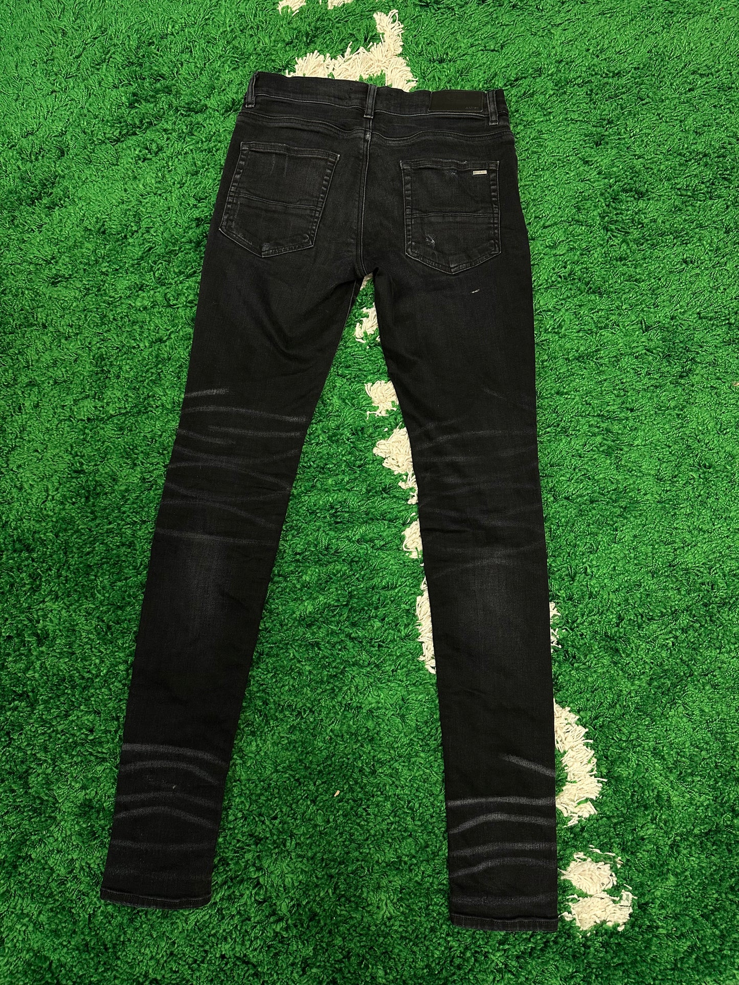 Amiri Black Pink Distressed Jean Size 30