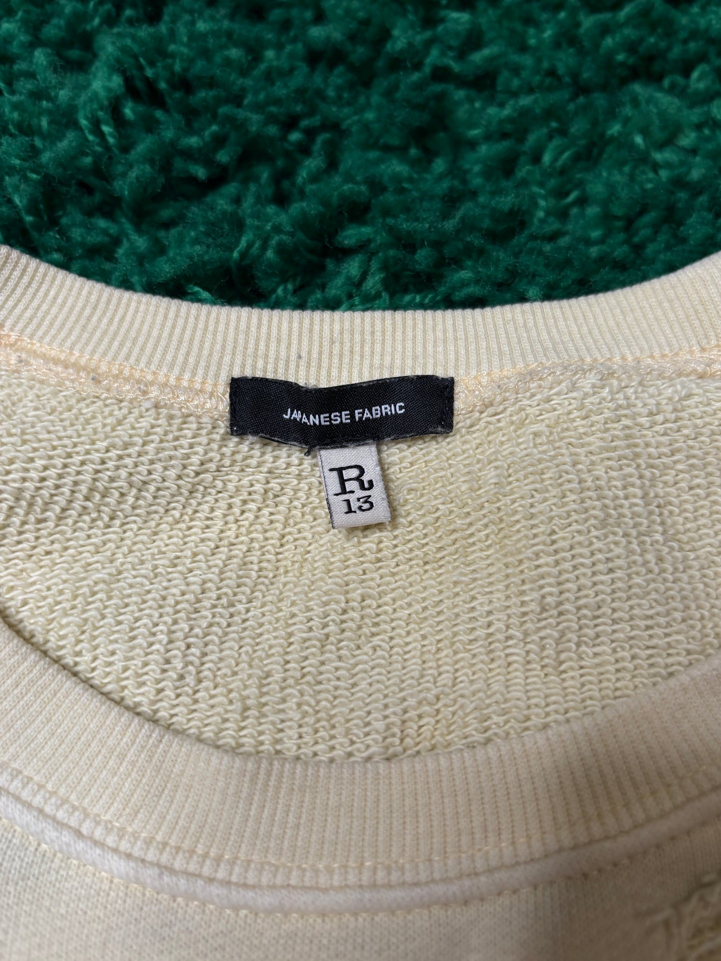 Japanese Distressed Crewneck Cream Size XL