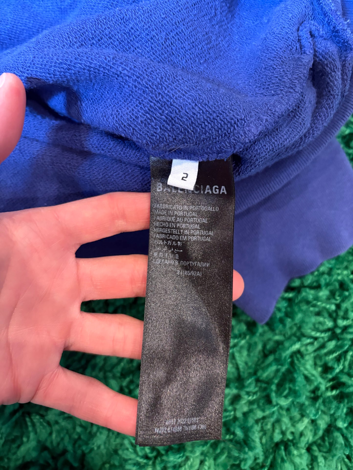 Balenciaga Hoodie Blue Size Medium