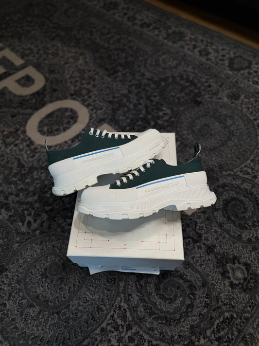 Alexander McQueen Lace Up Green Blue PO OG Size 11