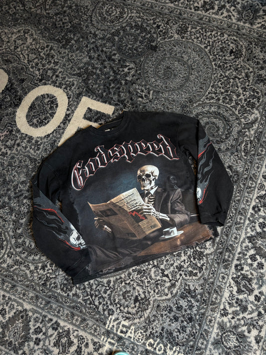 Godspeed Newspaper Long Sleeve Black Size Small