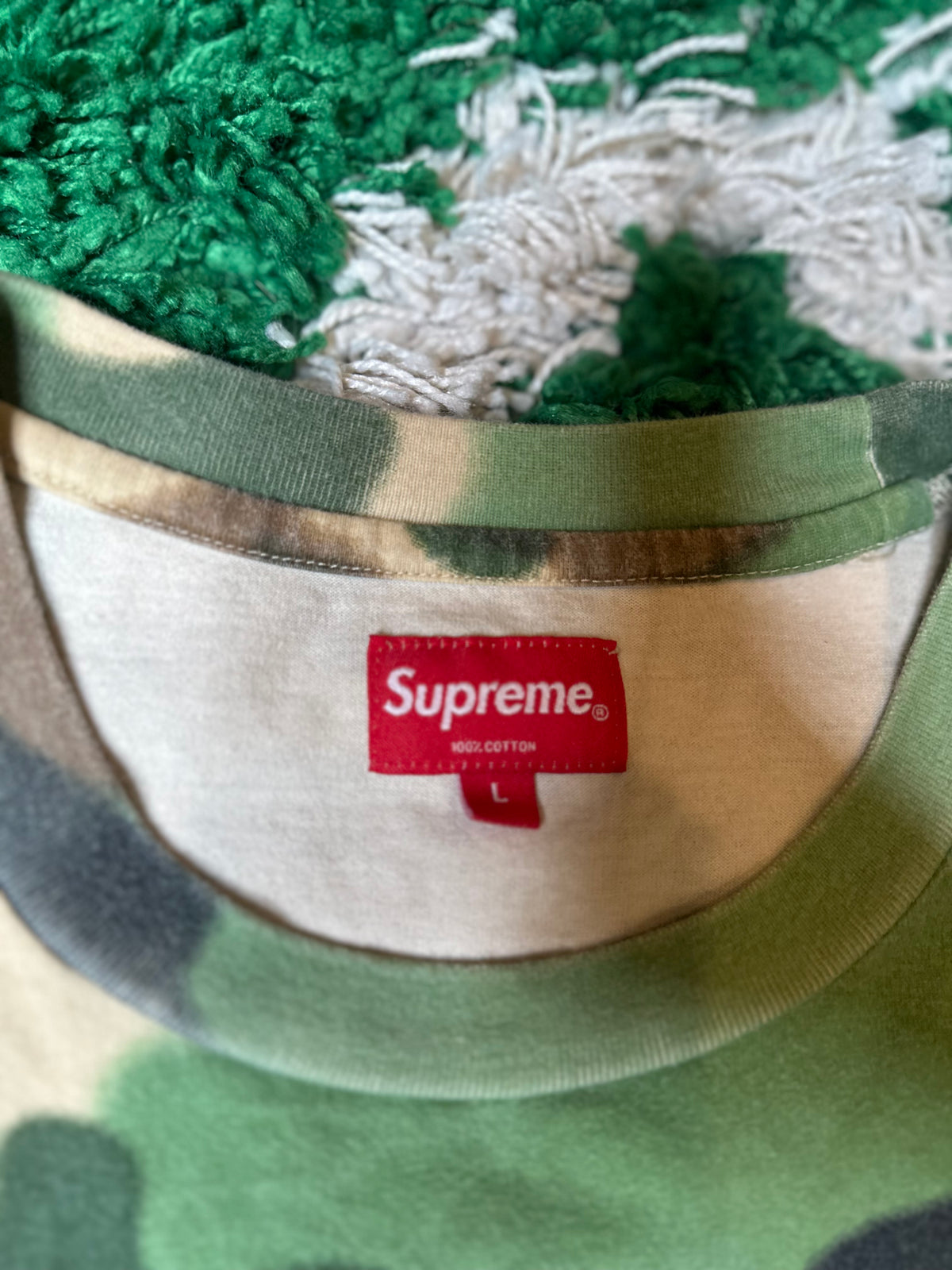 Supreme Overdyed Camo Pocket Tee Size Large