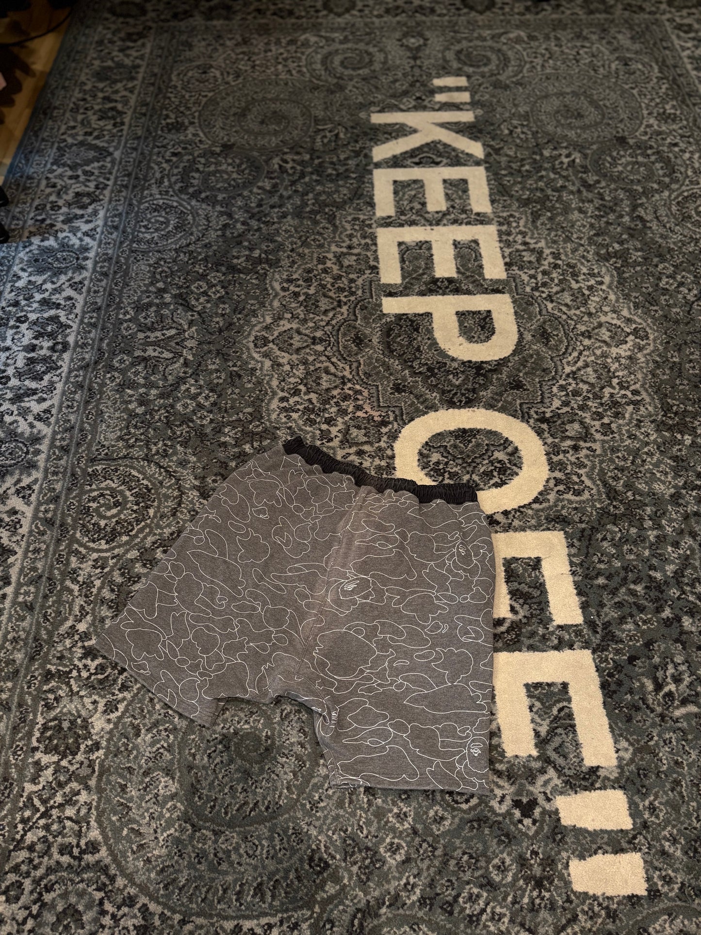 Bape Gray Sweat Shorts Size Medium