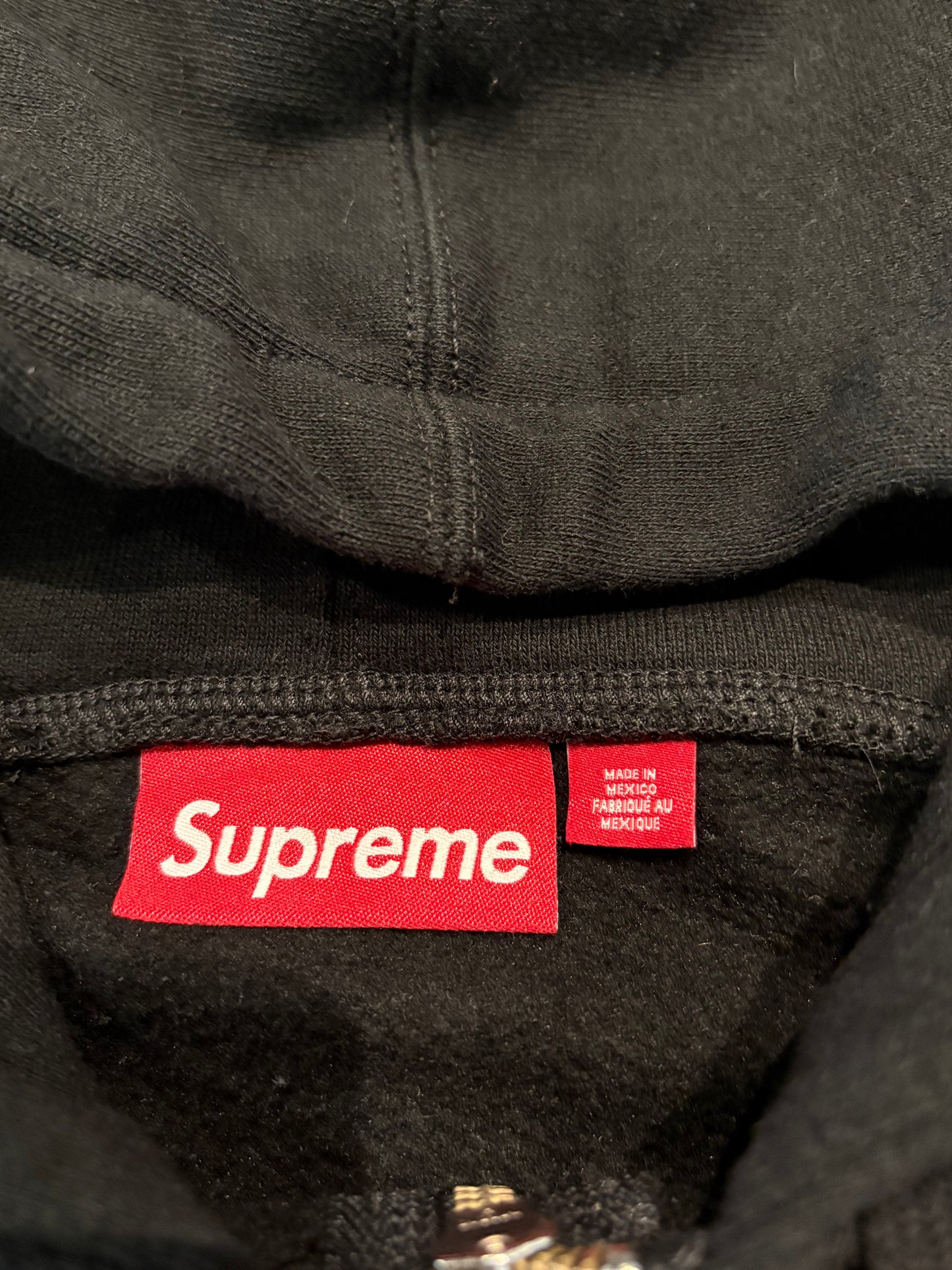 Supreme Special Black Zip Hoodie Size Large