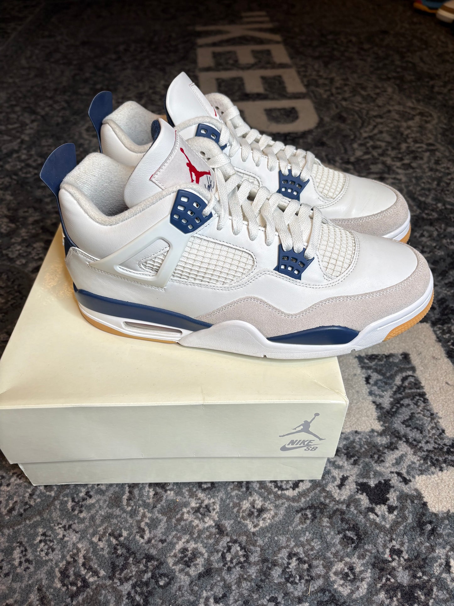 Jordan 4 Retro “Sb Navy” Clean Og Size 12