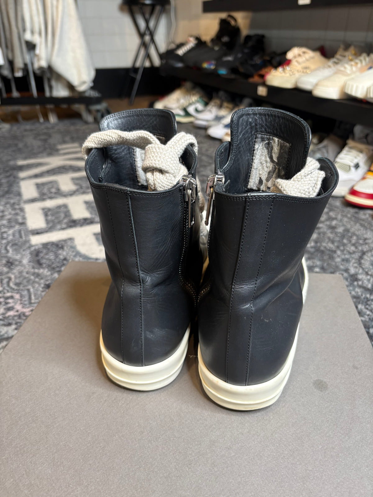 Rick Owens Porterville Jumbolaced High “Black” Clean Og Size 12(45 EU)