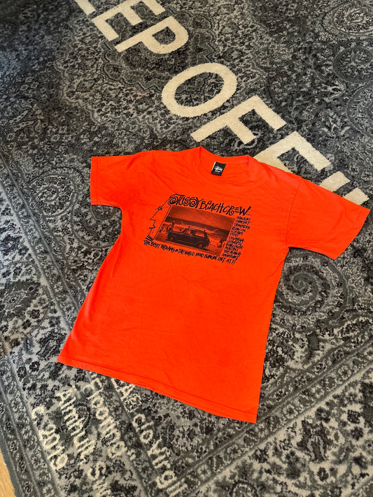 STUSSY Red Beach Tee Size Medium