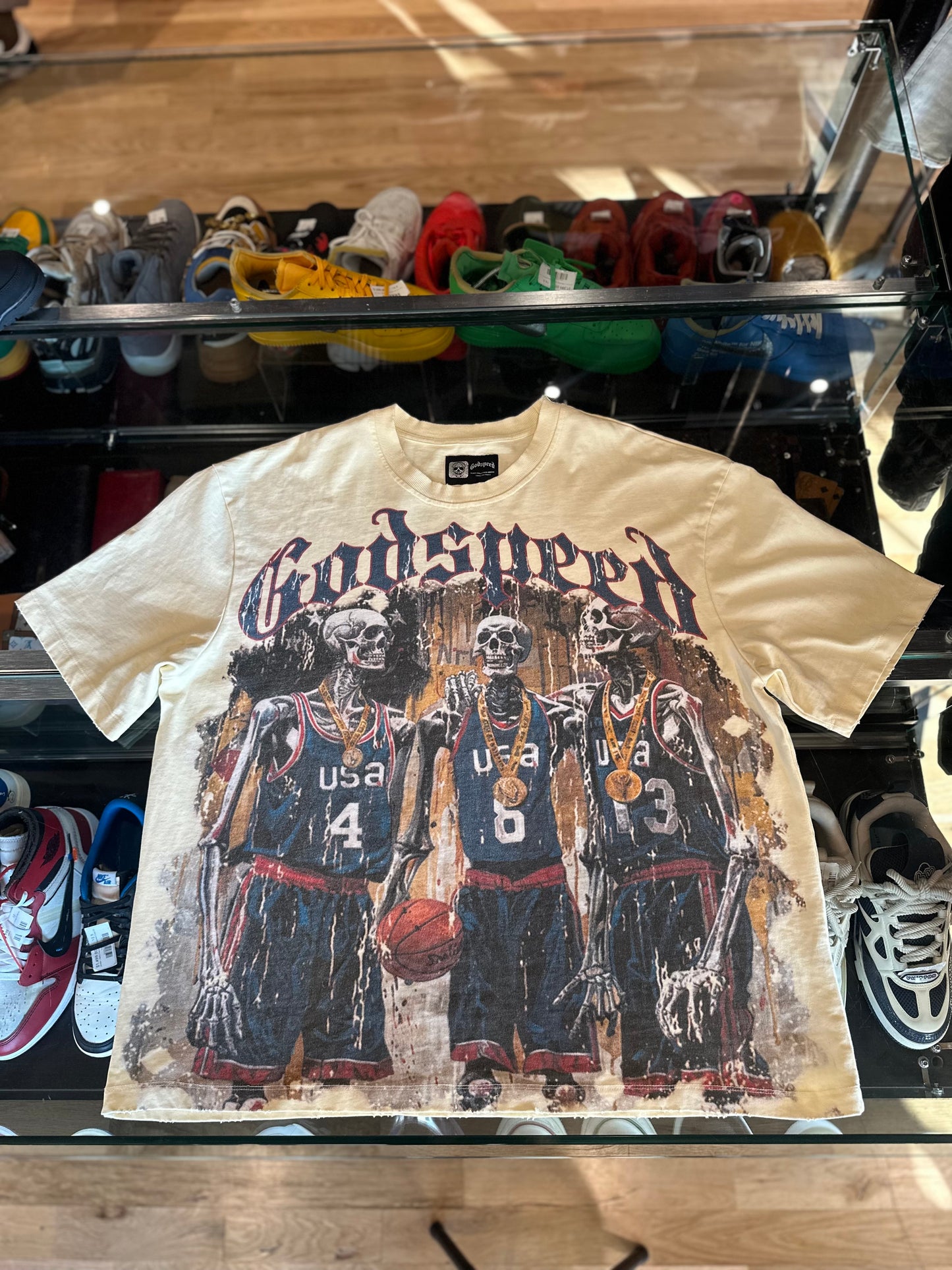 Godspeed Basketball Cream Tee Size XXL