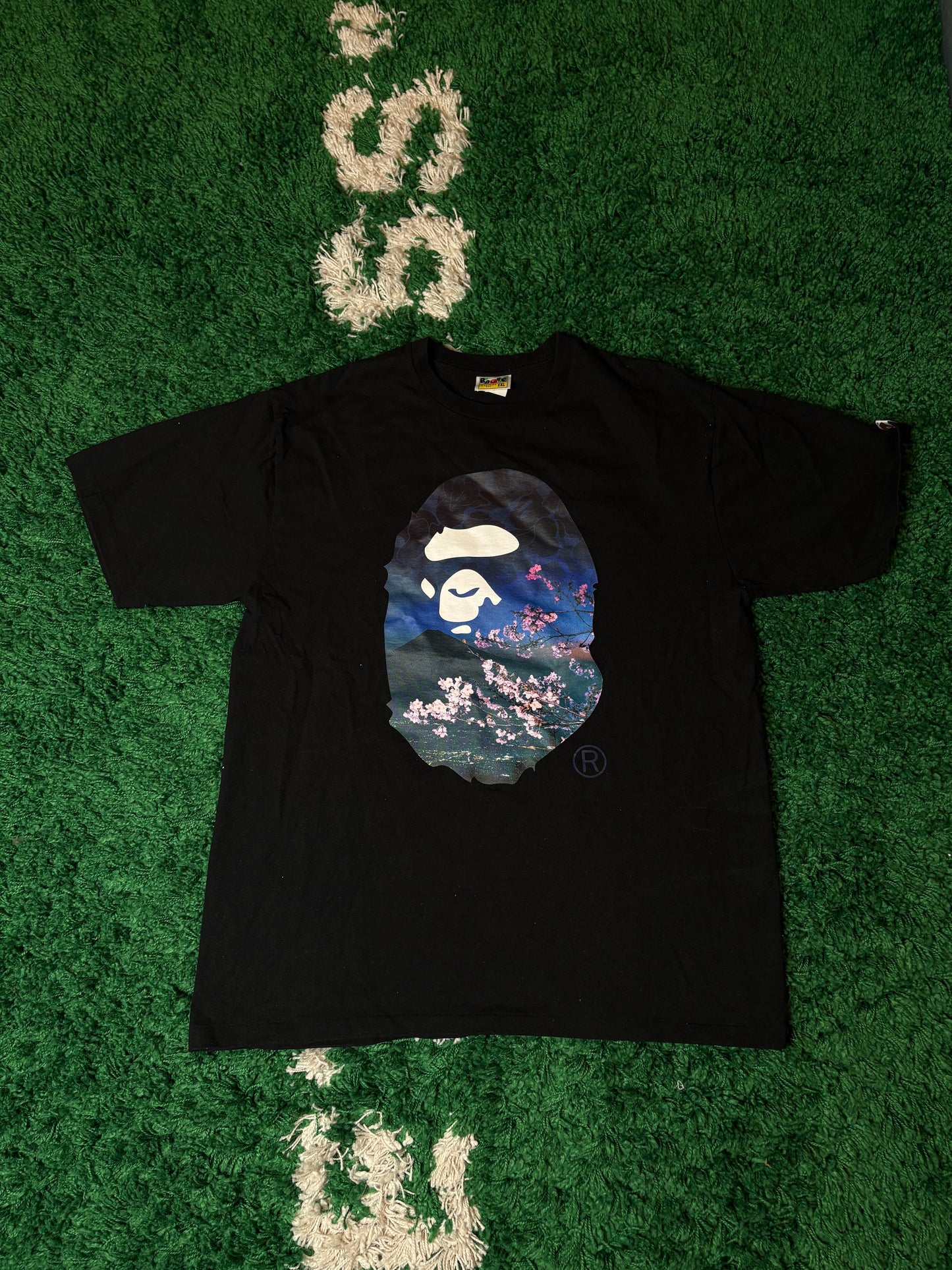 Bape Flower Ape Head Tee Black Size XXL